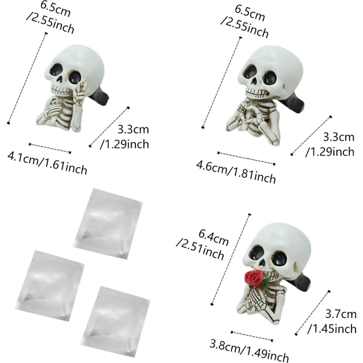 Ambientador de coche calavera gótica KEEYOYOBE - Pack de 3