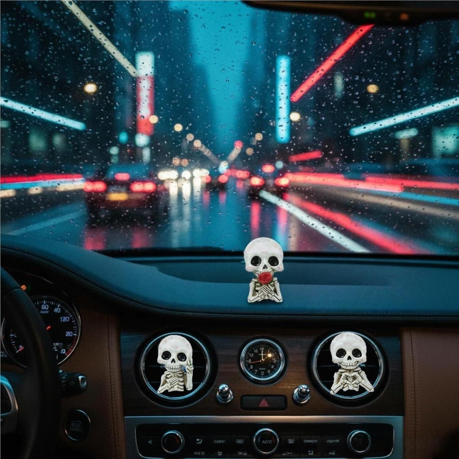 Ambientador de coche calavera gótica KEEYOYOBE - Pack de 3