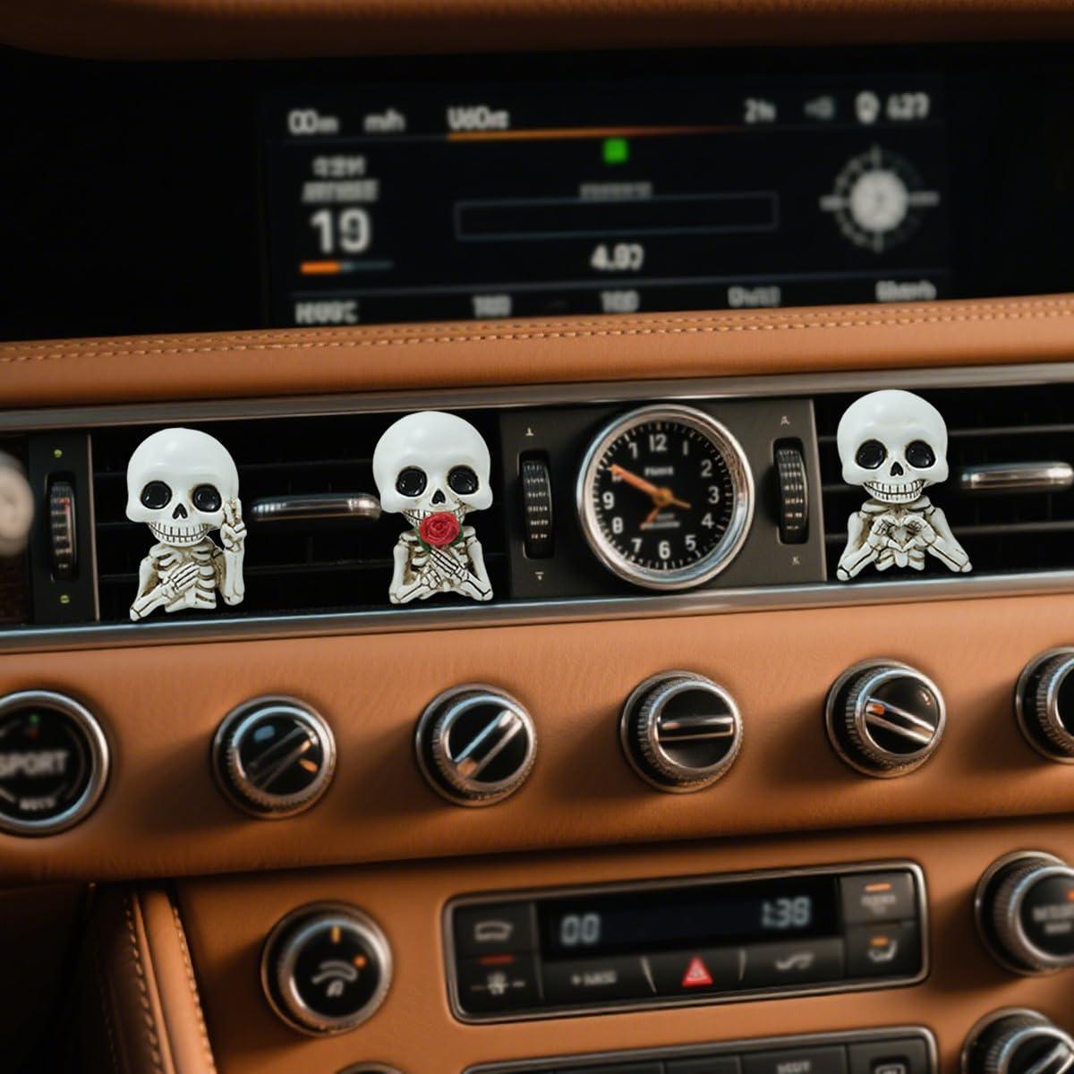 Ambientador de coche calavera gótica KEEYOYOBE - Pack de 3
