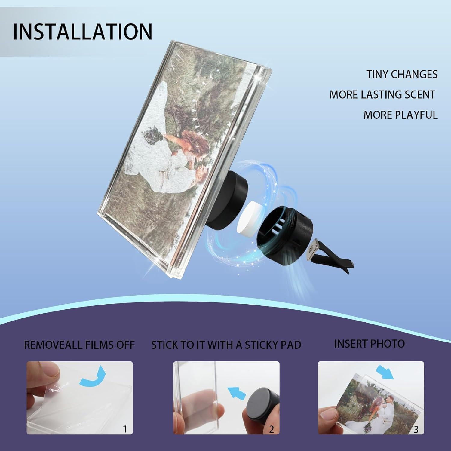 Marco de Foto y Ambientador para Auto ORIESSE 5x8 cm