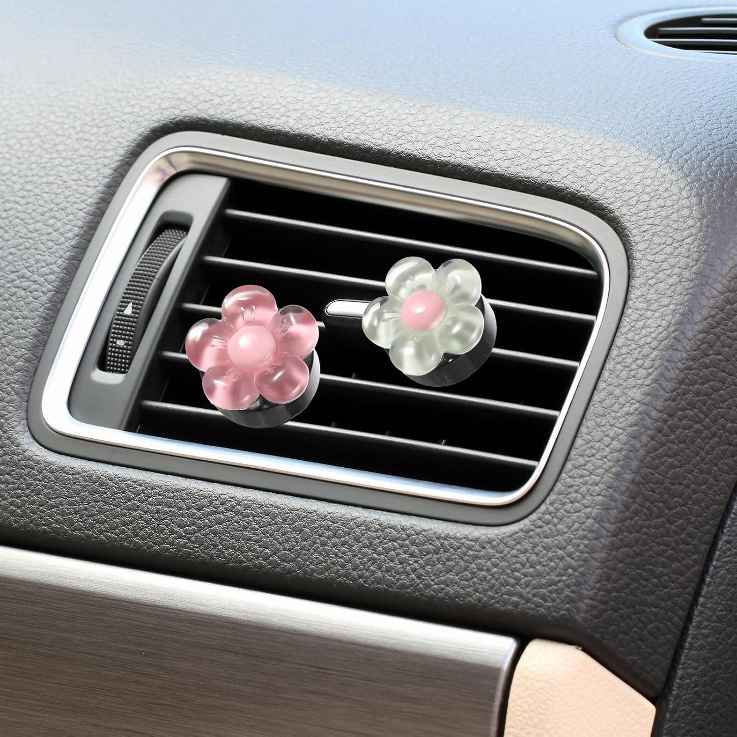 6 Clips de Ventilación de Aire Floral Trinkrittey 3cm - Decoración Automóvil
