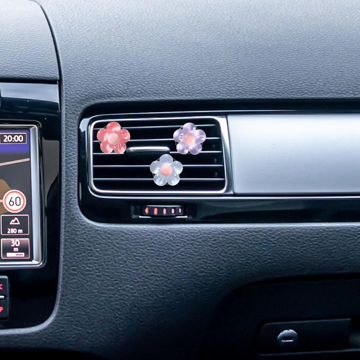 6 Clips de Ventilación de Aire Floral Trinkrittey 3cm - Decoración Automóvil