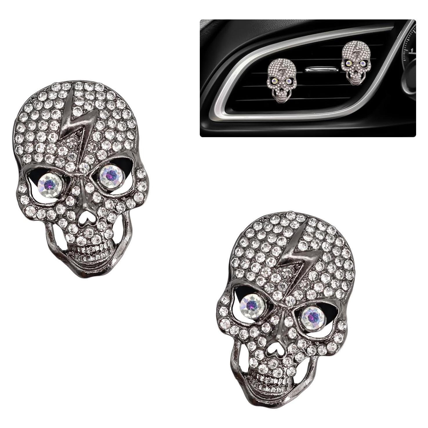 Decoración de Coche Calavera 2pcs Clips Ventilación ORIESSE