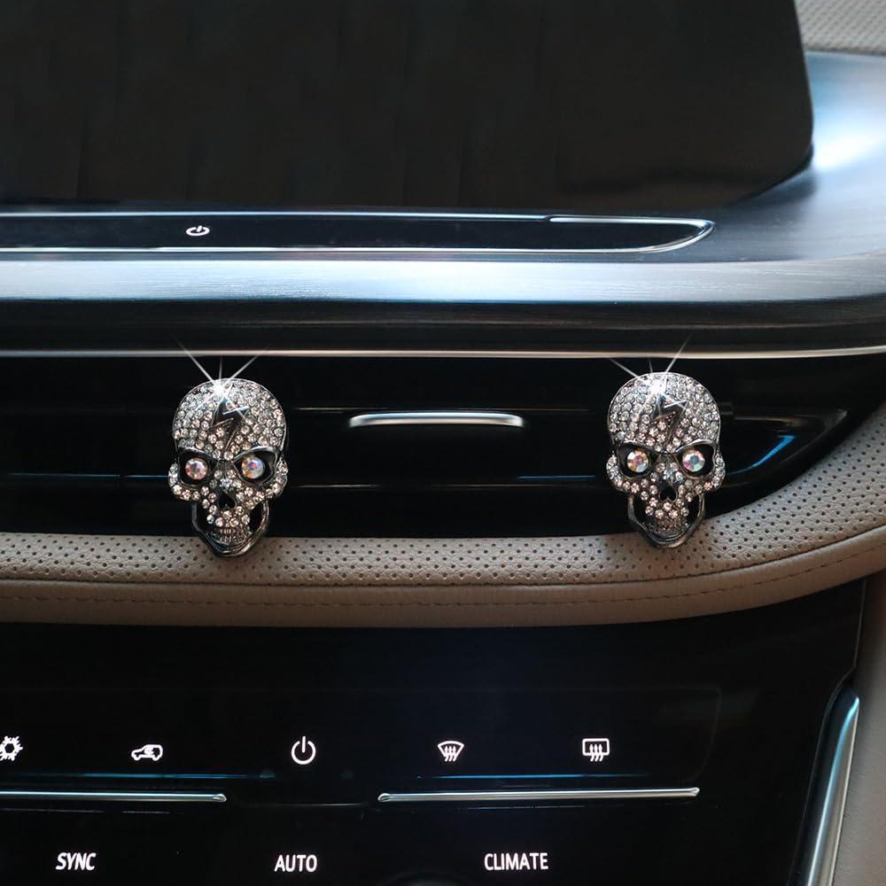 Decoración de Coche Calavera 2pcs Clips Ventilación ORIESSE