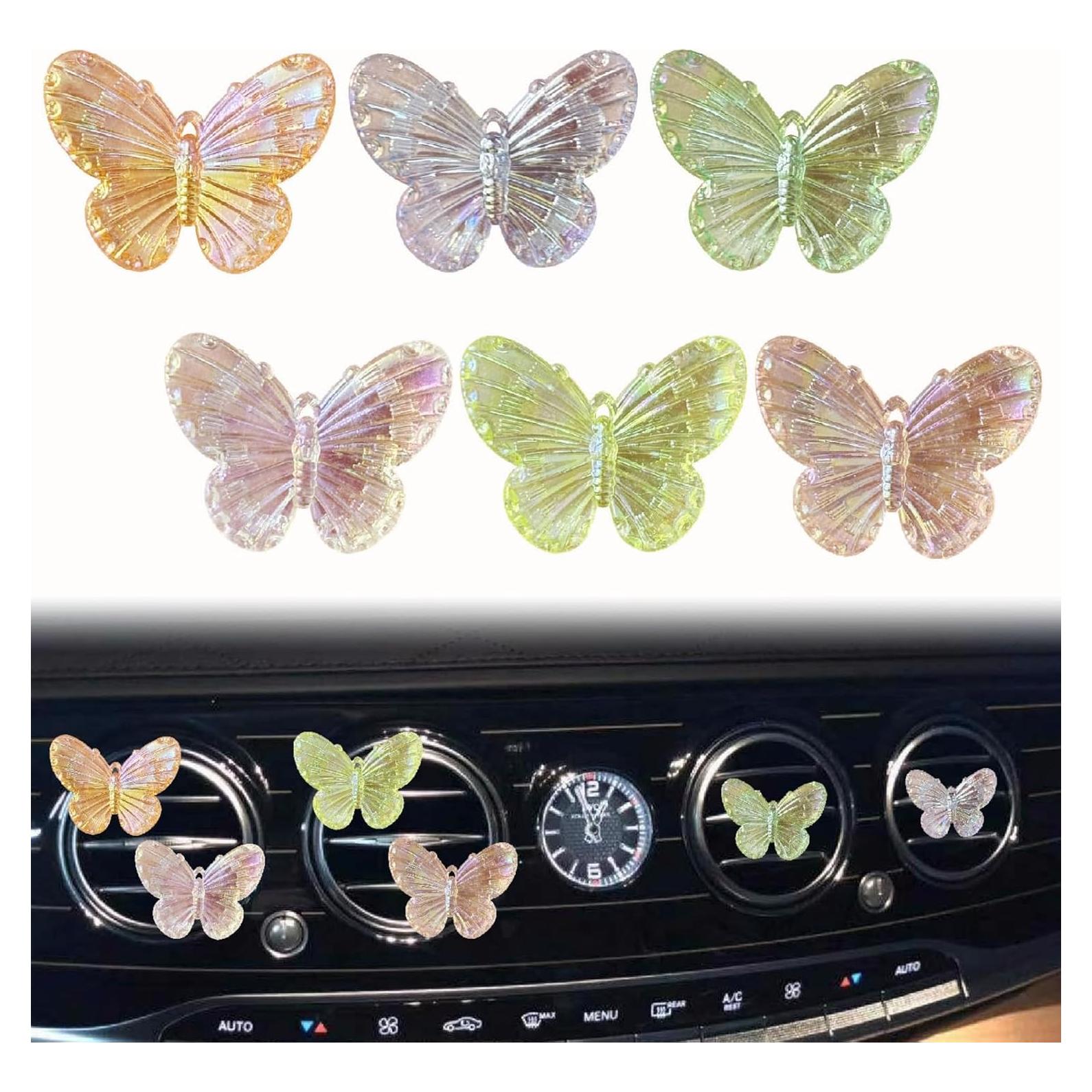 6 Clips de Ventilación Mariposa WLngtv para Coche - Ambientadores