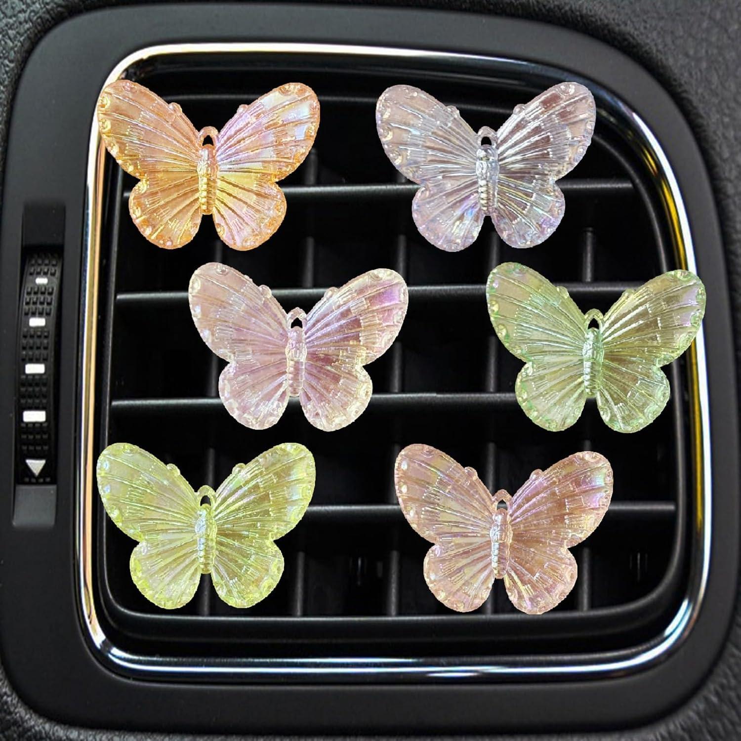 6 Clips de Ventilación Mariposa WLngtv para Coche - Ambientadores