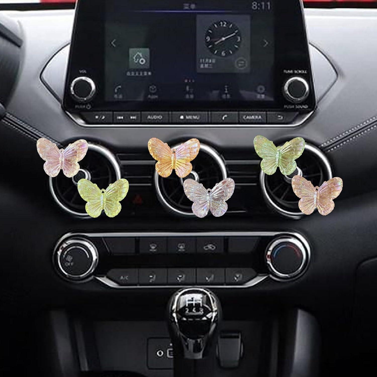 6 Clips de Ventilación Mariposa WLngtv para Coche - Ambientadores