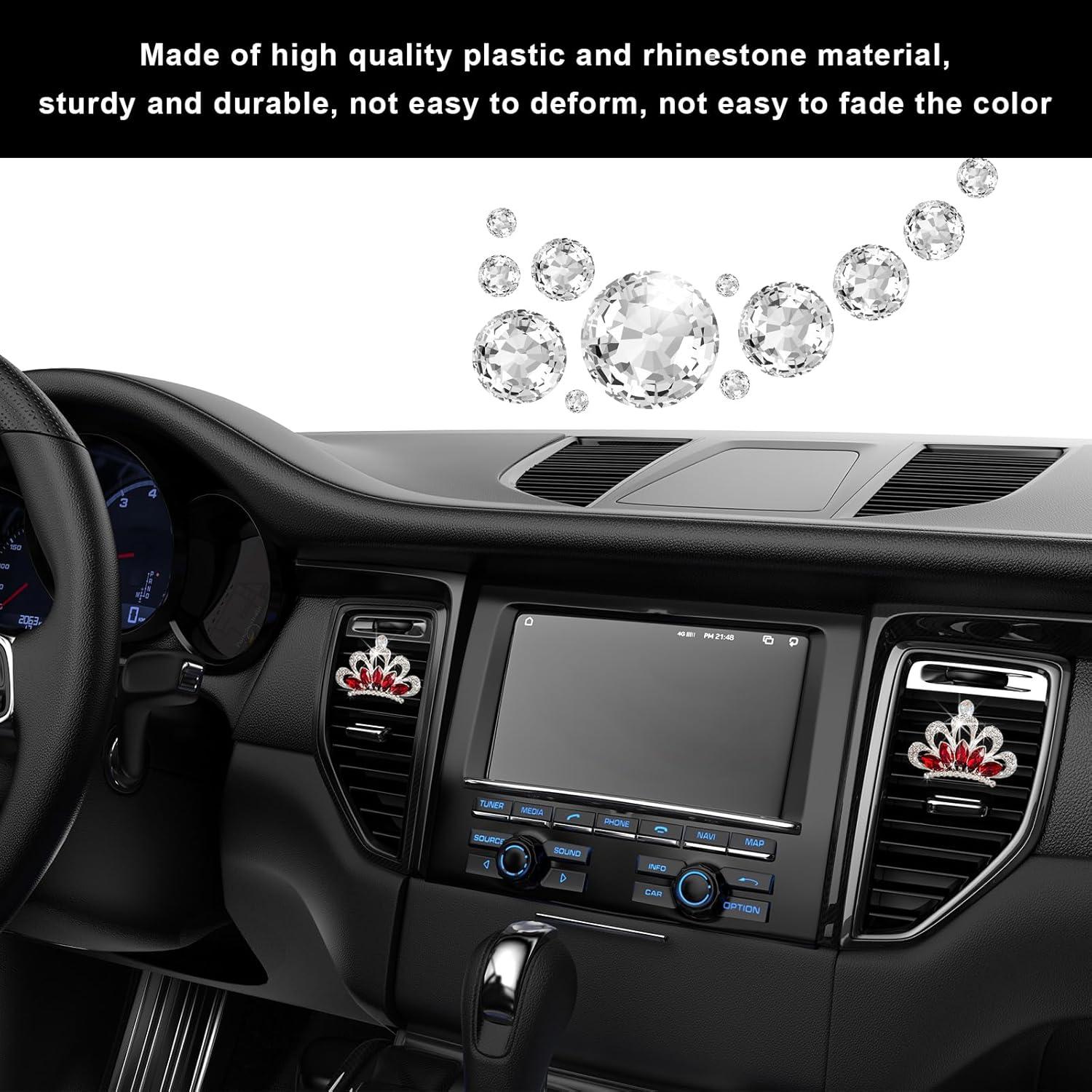 Clips de Ventilación de Aire Augeny 2 PCS Corona Rojo