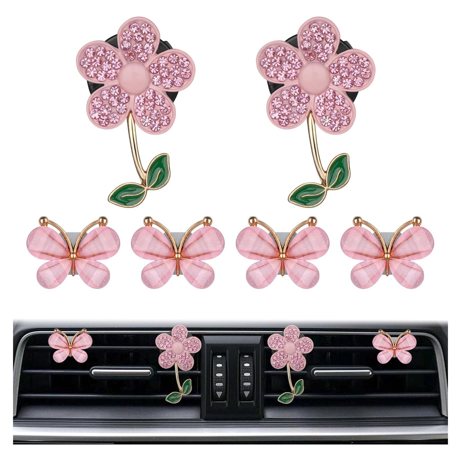 Clips de Ventilación de Mariposa y Flor Biiange - Ambientador Auto