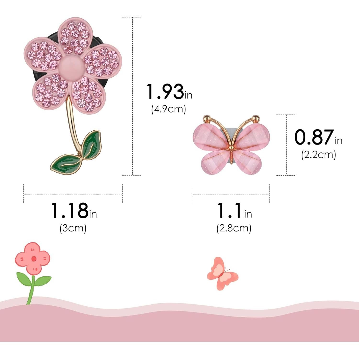 Clips de Ventilación de Mariposa y Flor Biiange - Ambientador Auto