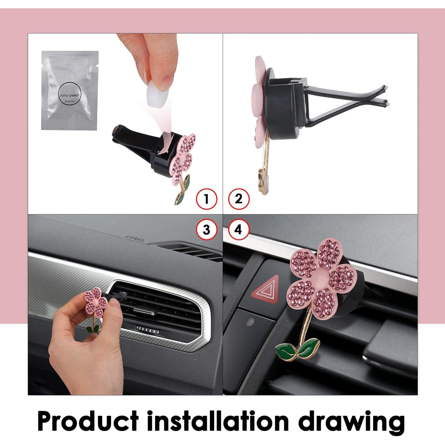 Clips de Ventilación de Mariposa y Flor Biiange - Ambientador Auto