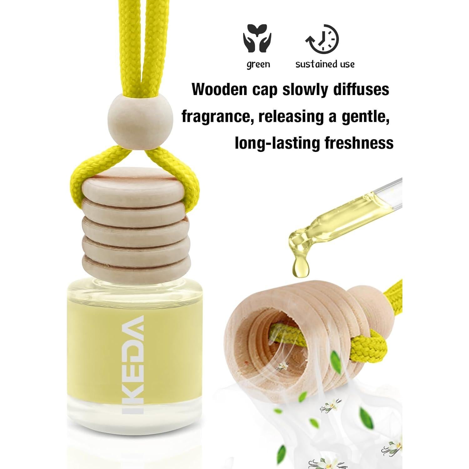 Ambientador de Auto IKEDA Vainilla 10ml, Fragancia Duradera