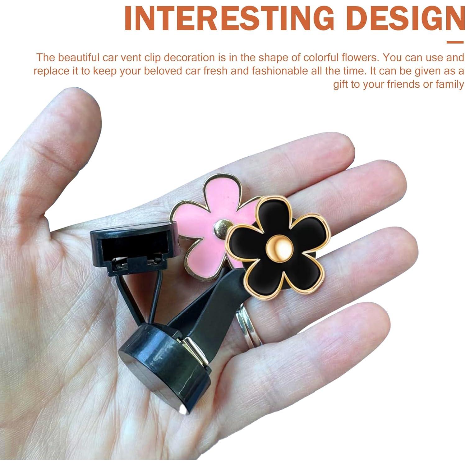 Clip de Ventilación de Aire para Auto Zikefest 6PCS - Flores Coloridas