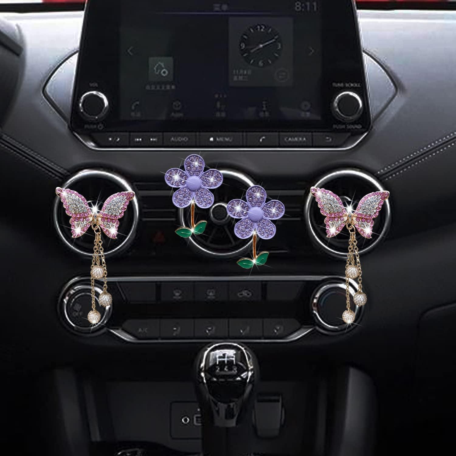 Clip de Ventilación de Auto Gowxs Mariposa Brillante 4 Pcs