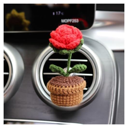 Difusor de Aire para Auto BNTR con Flor Rosa y Aromas