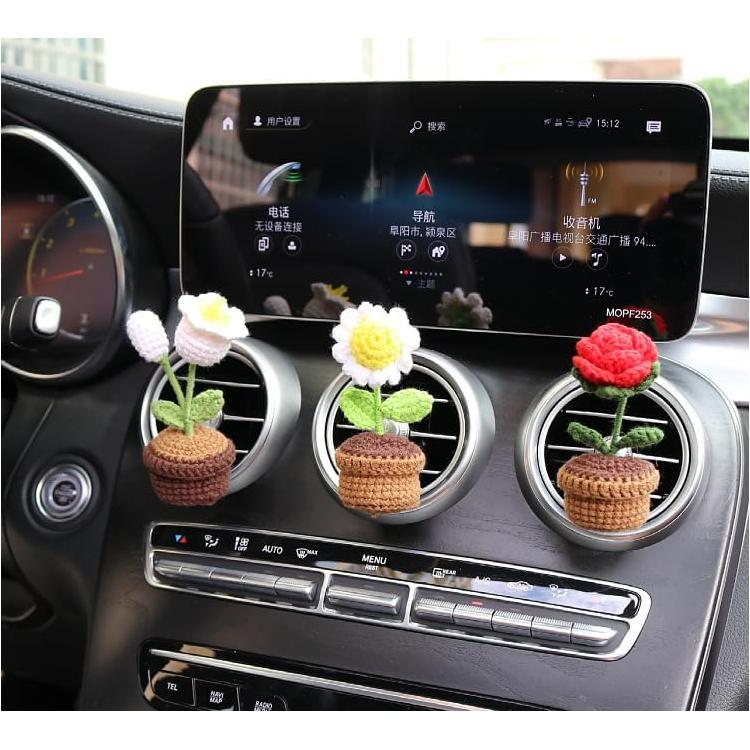 Difusor de Aire para Auto BNTR con Flor Rosa y Aromas