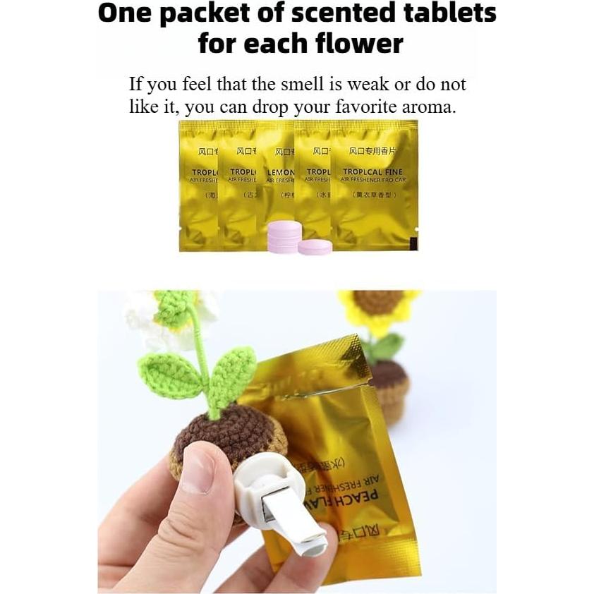 Difusor de Aire para Auto BNTR con Flor Rosa y Aromas