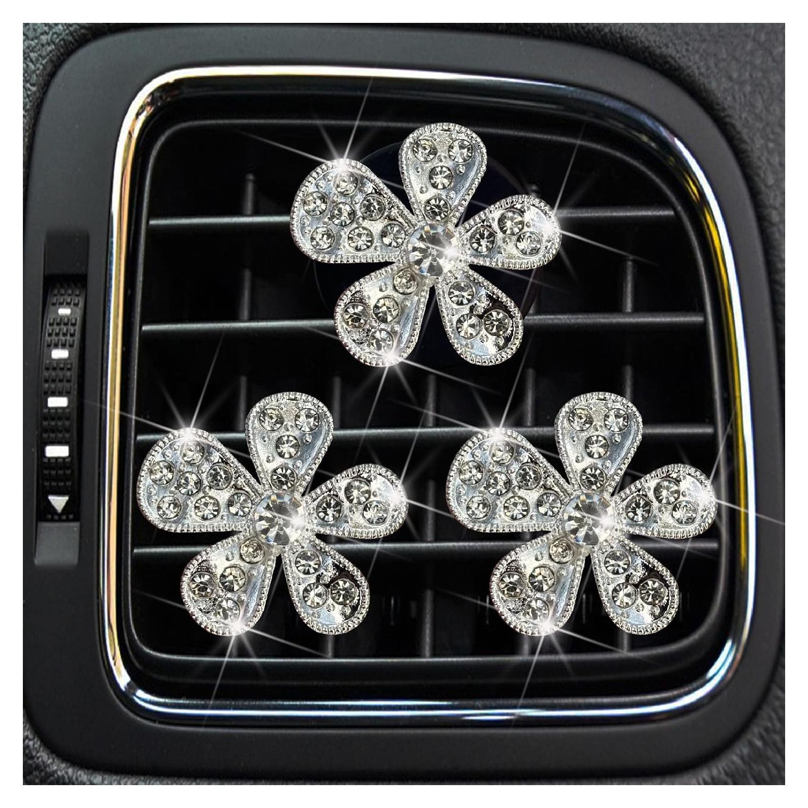 3 Clips de Ventilación de Aire Margarita Myuiao Plateados