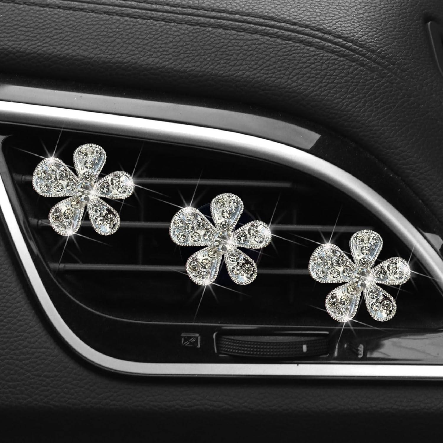 3 Clips de Ventilación de Aire Margarita Myuiao Plateados