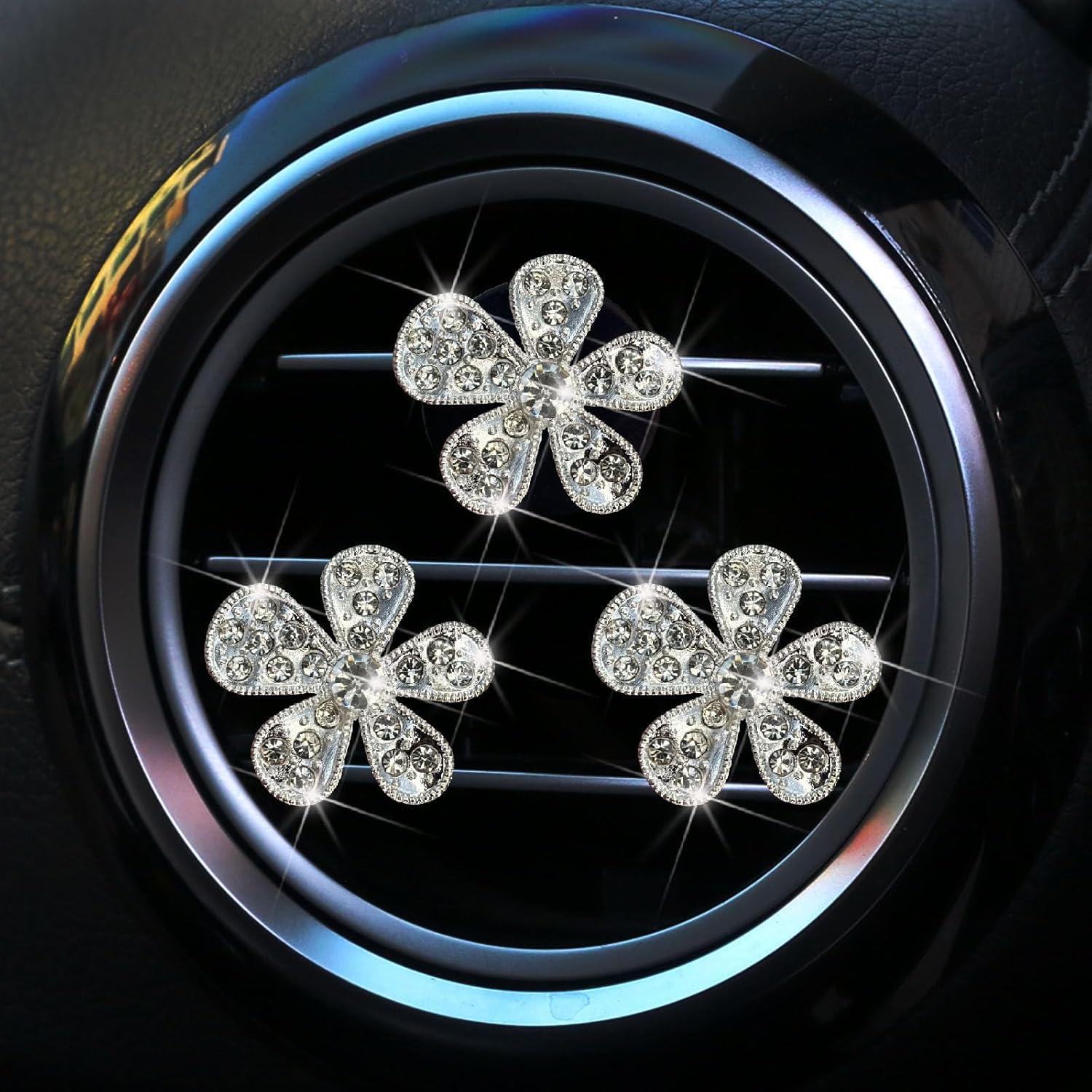 3 Clips de Ventilación de Aire Margarita Myuiao Plateados