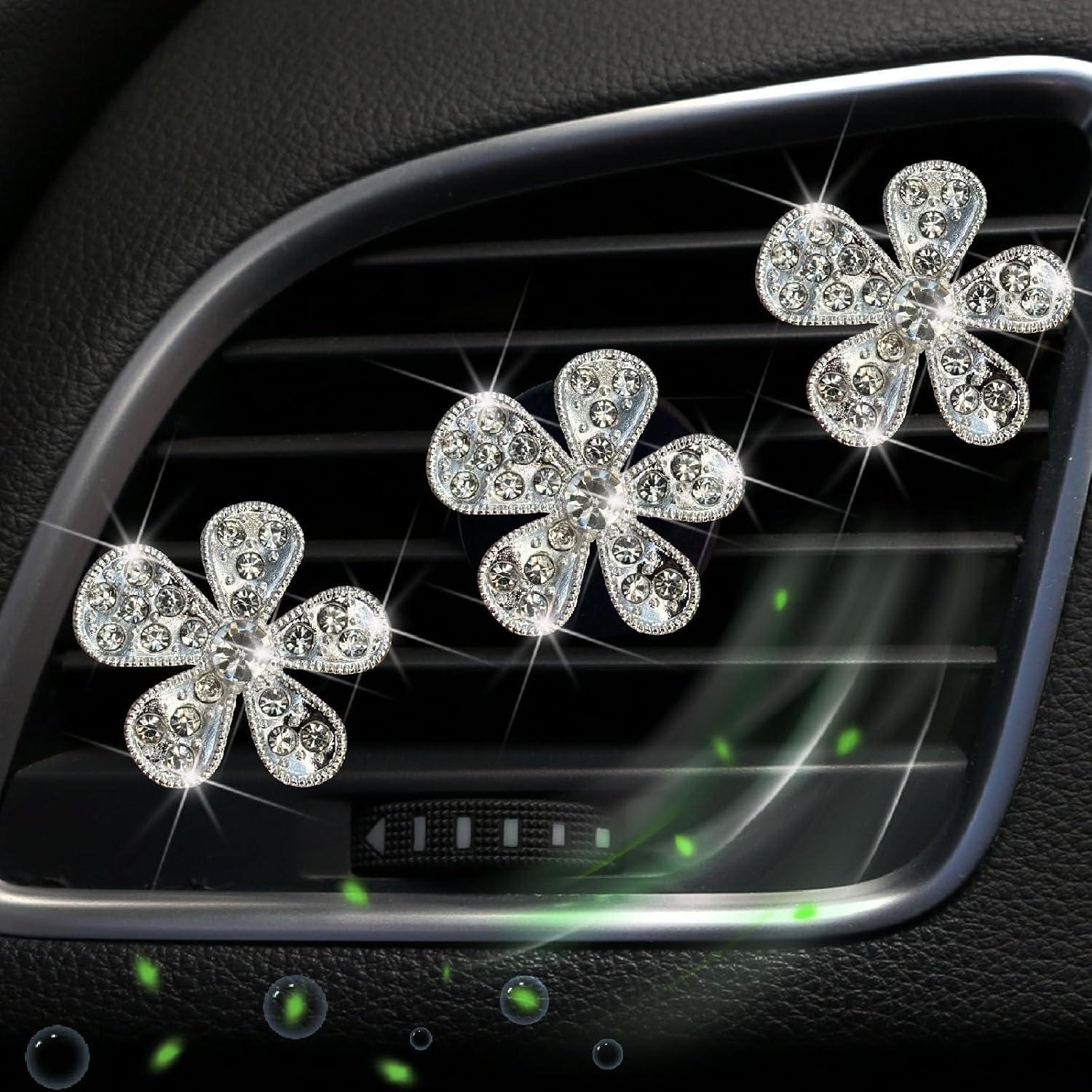 3 Clips de Ventilación de Aire Margarita Myuiao Plateados