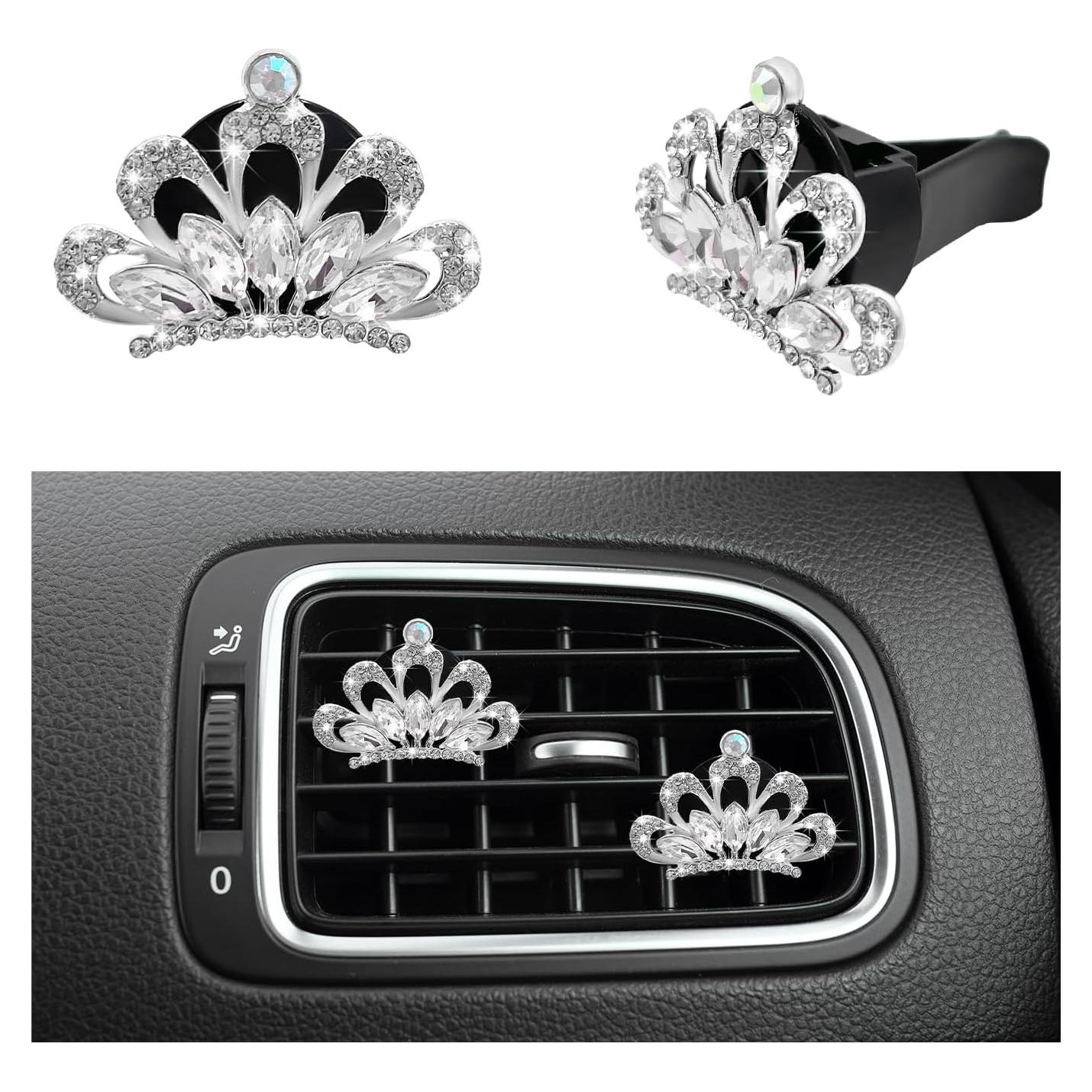 Clips de Ventilación de Coche Brillantes Yourkar 2 PCS Blanco