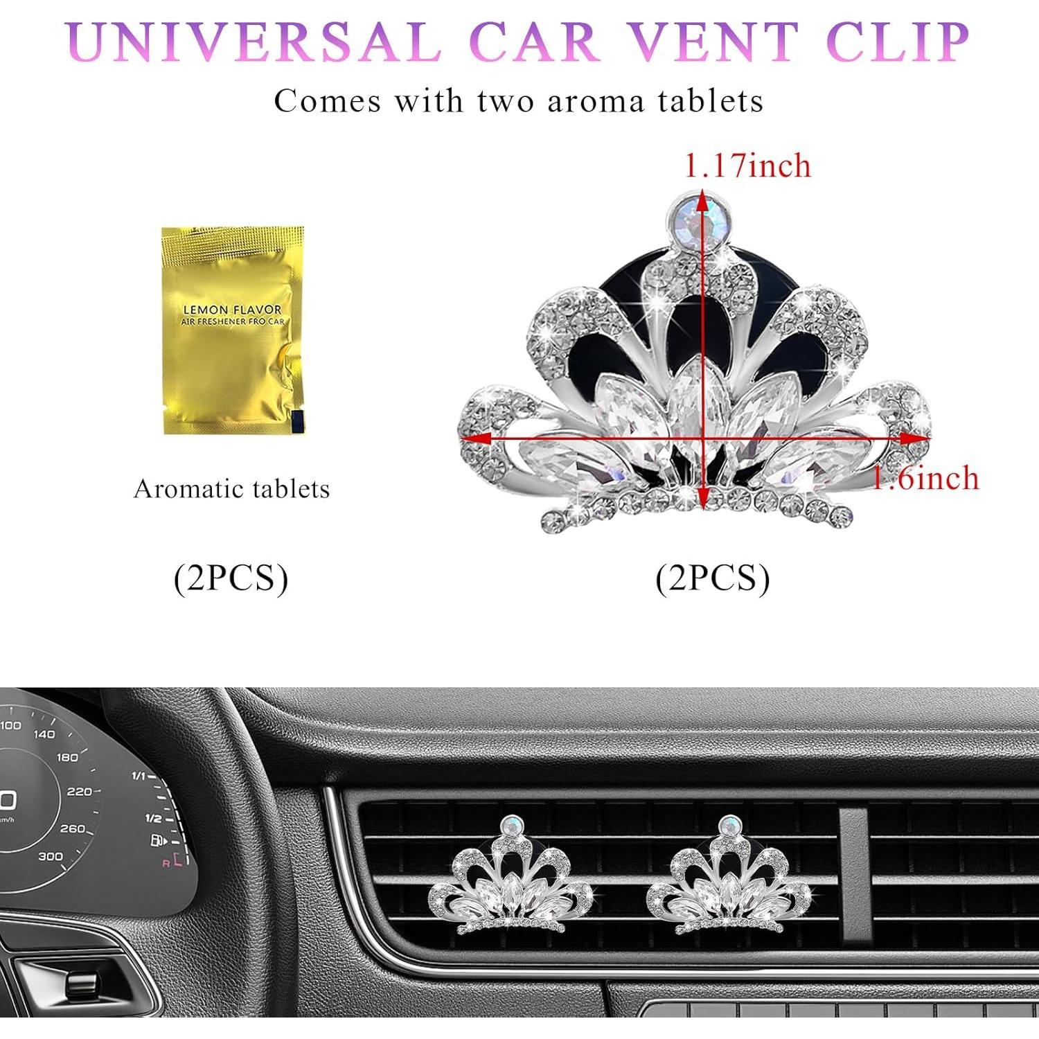 Clips de Ventilación de Coche Brillantes Yourkar 2 PCS Blanco