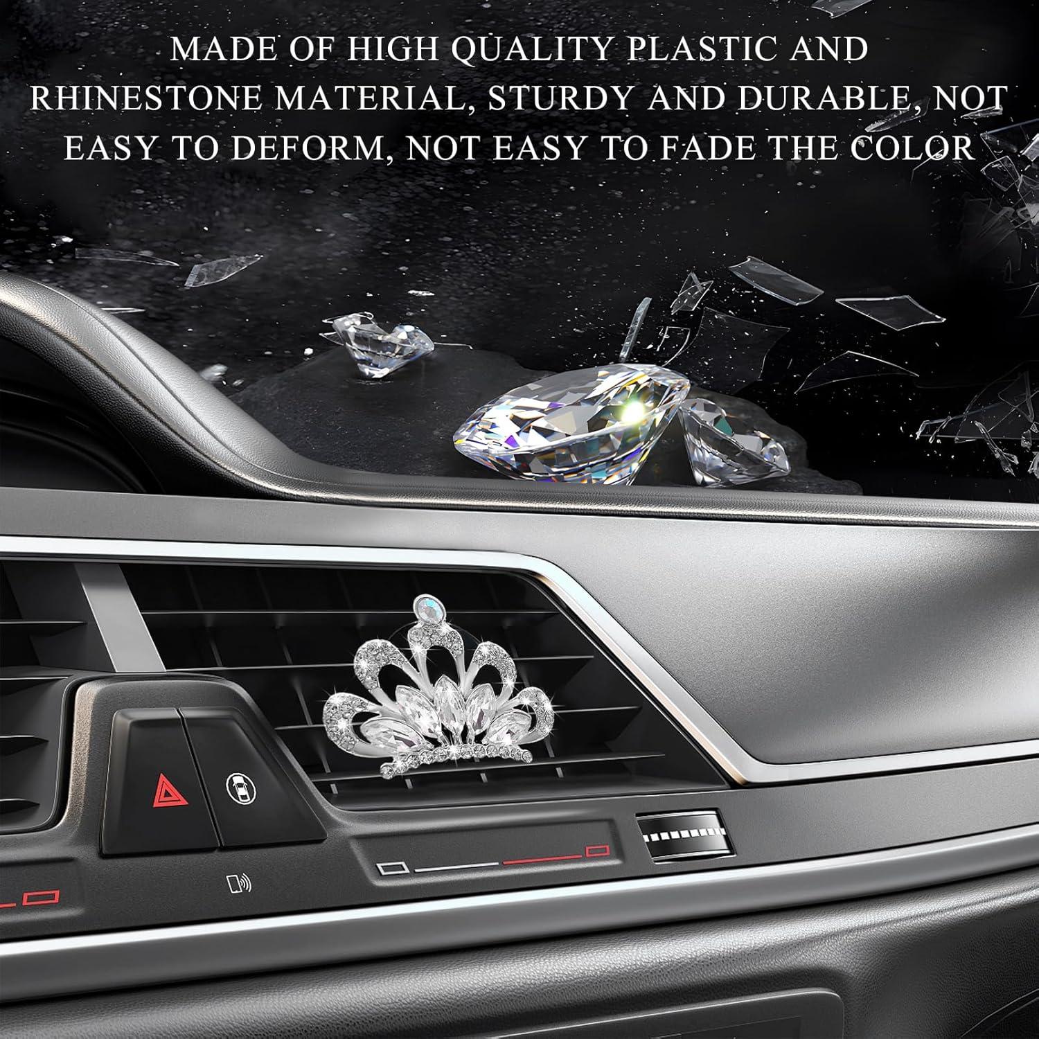 Clips de Ventilación de Coche Brillantes Yourkar 2 PCS Blanco