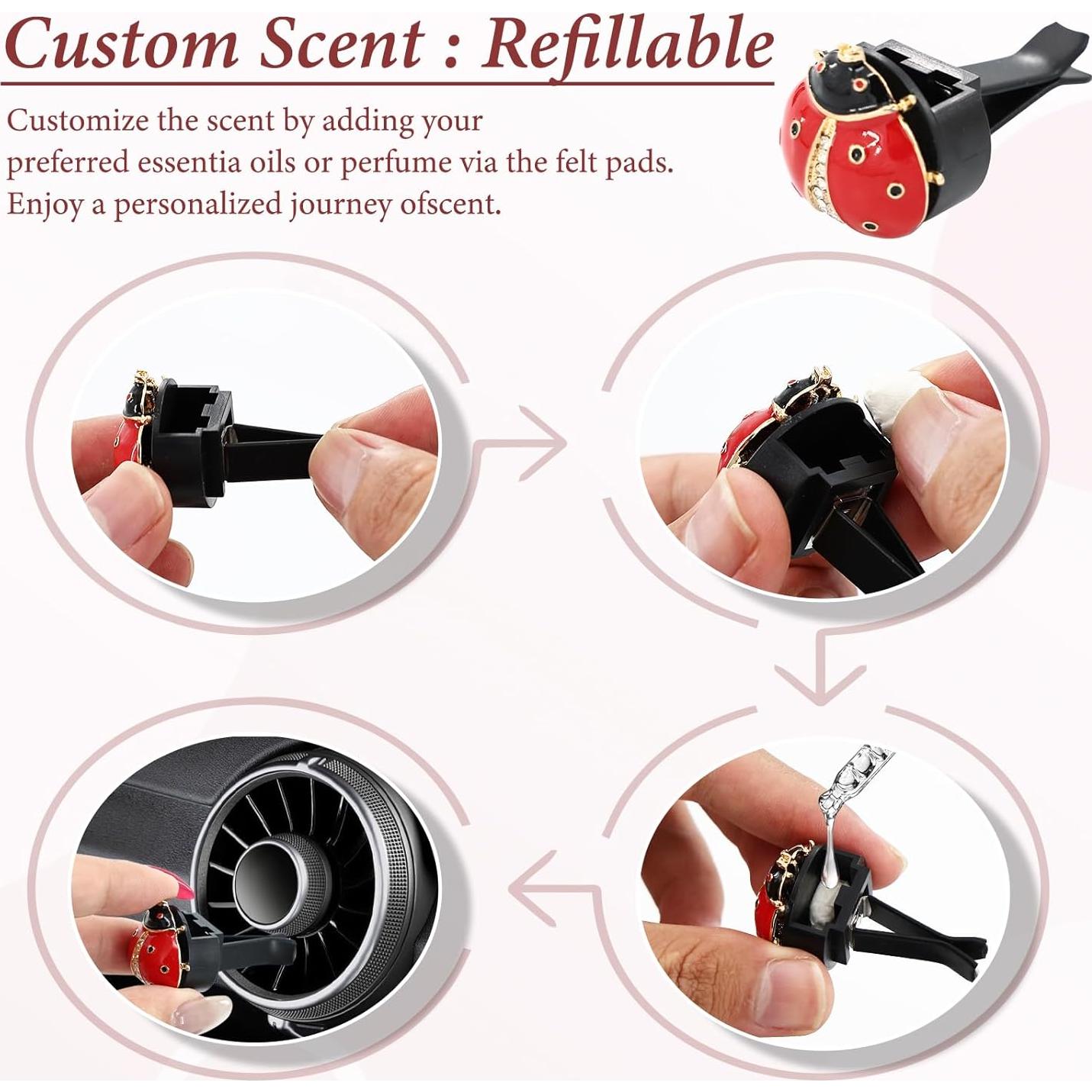 Clips de Ventilación de Coche Mariquita LUODAKA - 2 Pcs