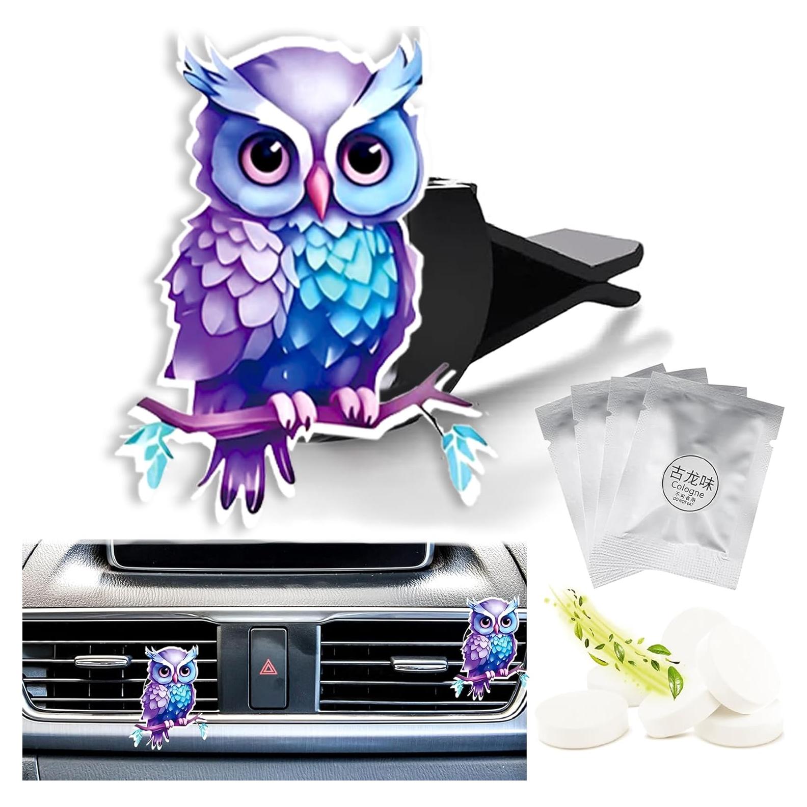 Clip Ambientador de Auto Búho Lynzetqy con 4 Pads Aroma