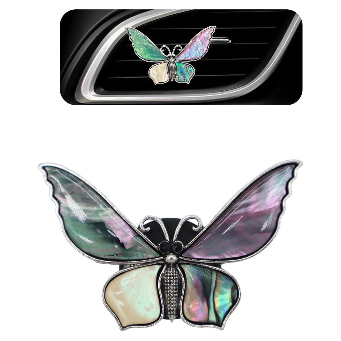 Clip Ambientador de Coche Mariposa ORIESSE con Concha Natural