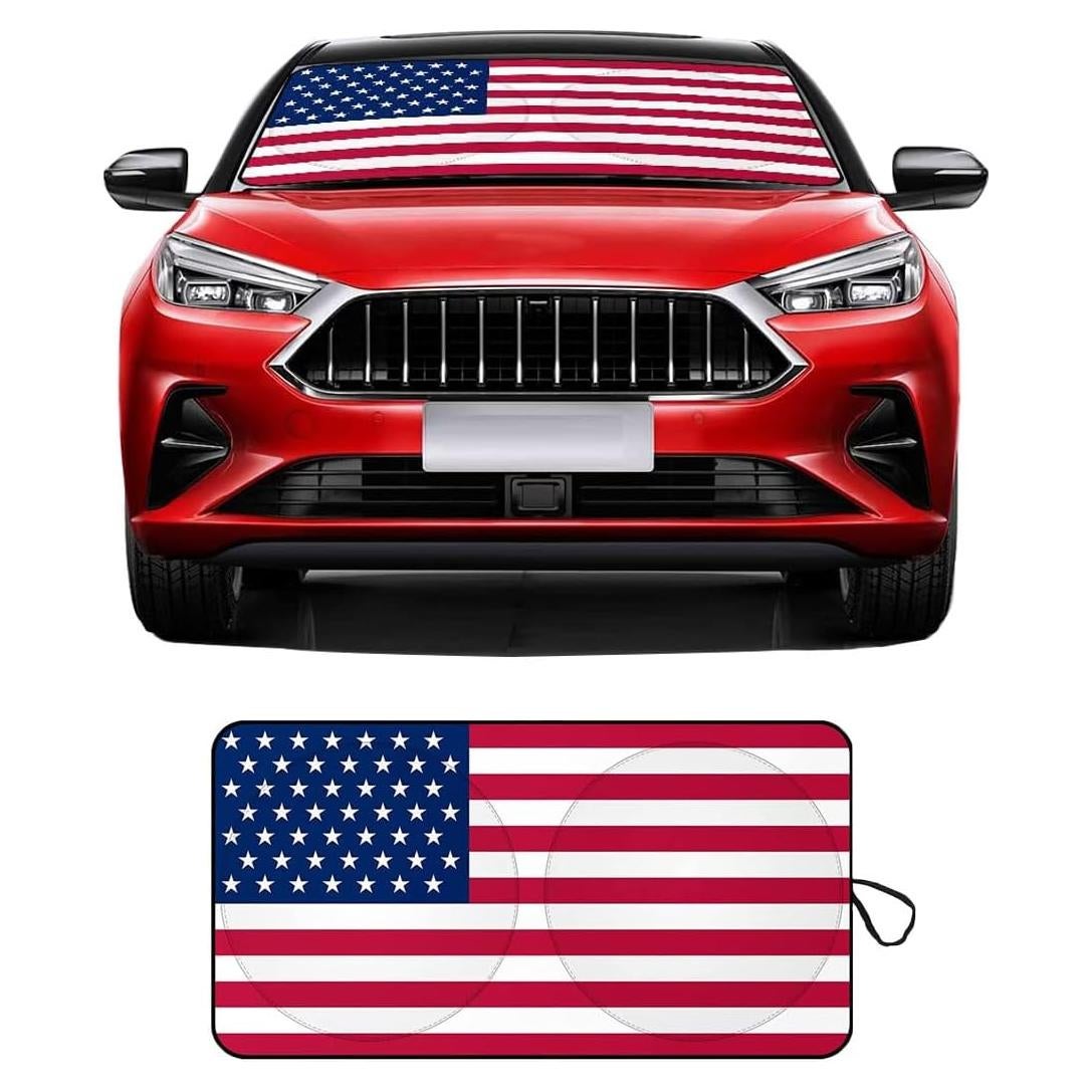 Protector Solar para Parabrisas Ziciner 162.5 x 86.4 cm Bandera USA