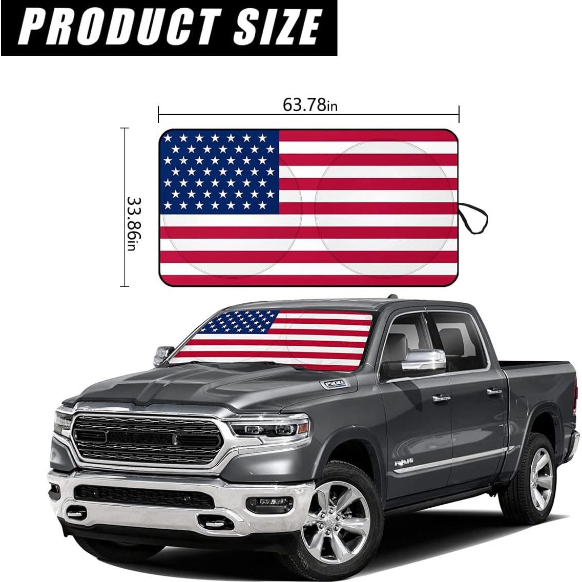 Protector Solar para Parabrisas Ziciner 162.5 x 86.4 cm Bandera USA