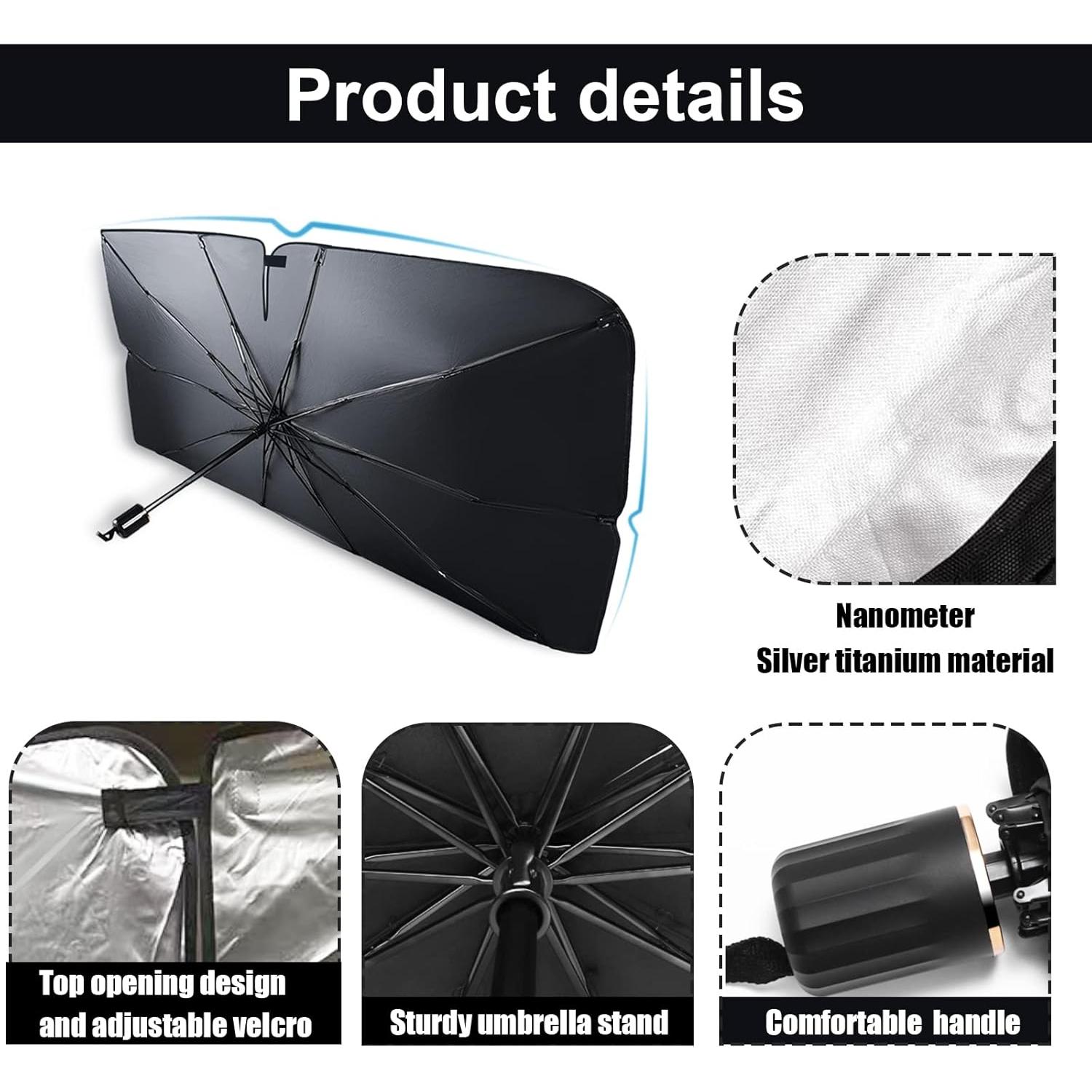 Sombrilla para Parabrisas Stymart 139.7x78.7 cm Plegable UV