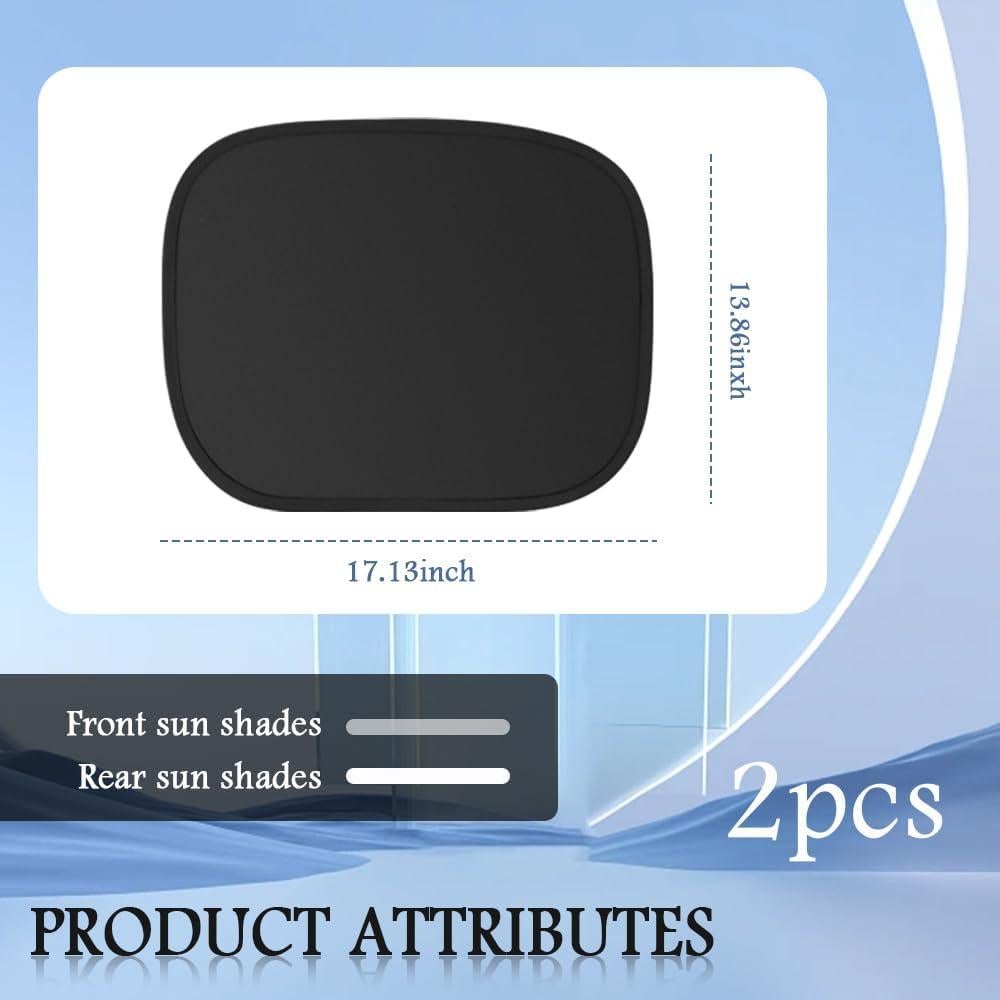 Sombrillas para Ventanas Traseras de Coche YGDMD 43.5x35.2 cm 2PCS