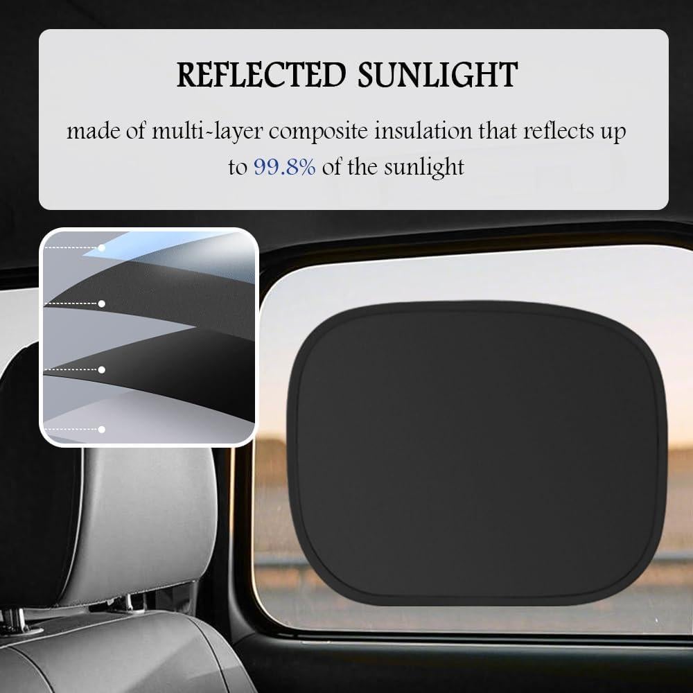 Sombrillas para Ventanas Traseras de Coche YGDMD 43.5x35.2 cm 2PCS