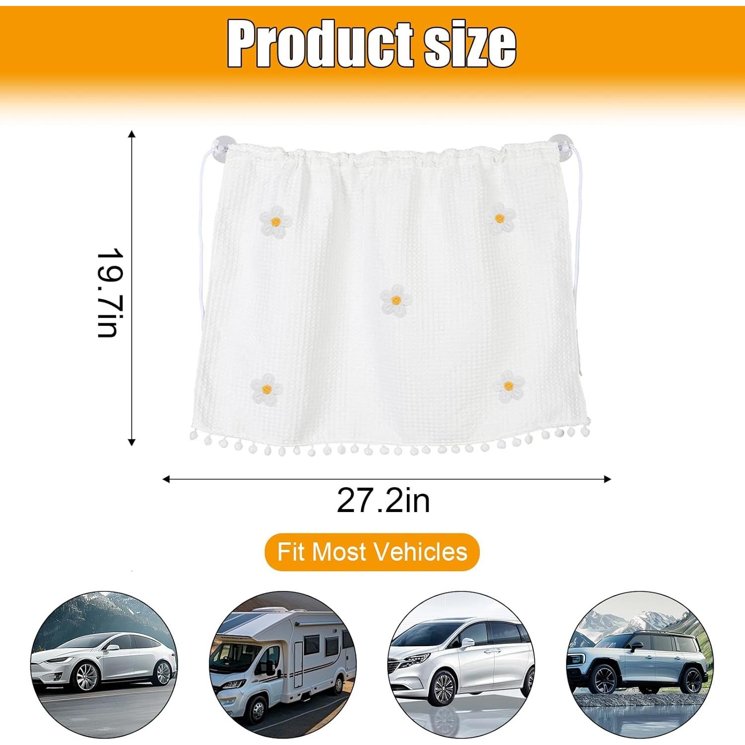 Cortina de Sombra DUSCOKE para Ventana de Auto 69x50cm Flores