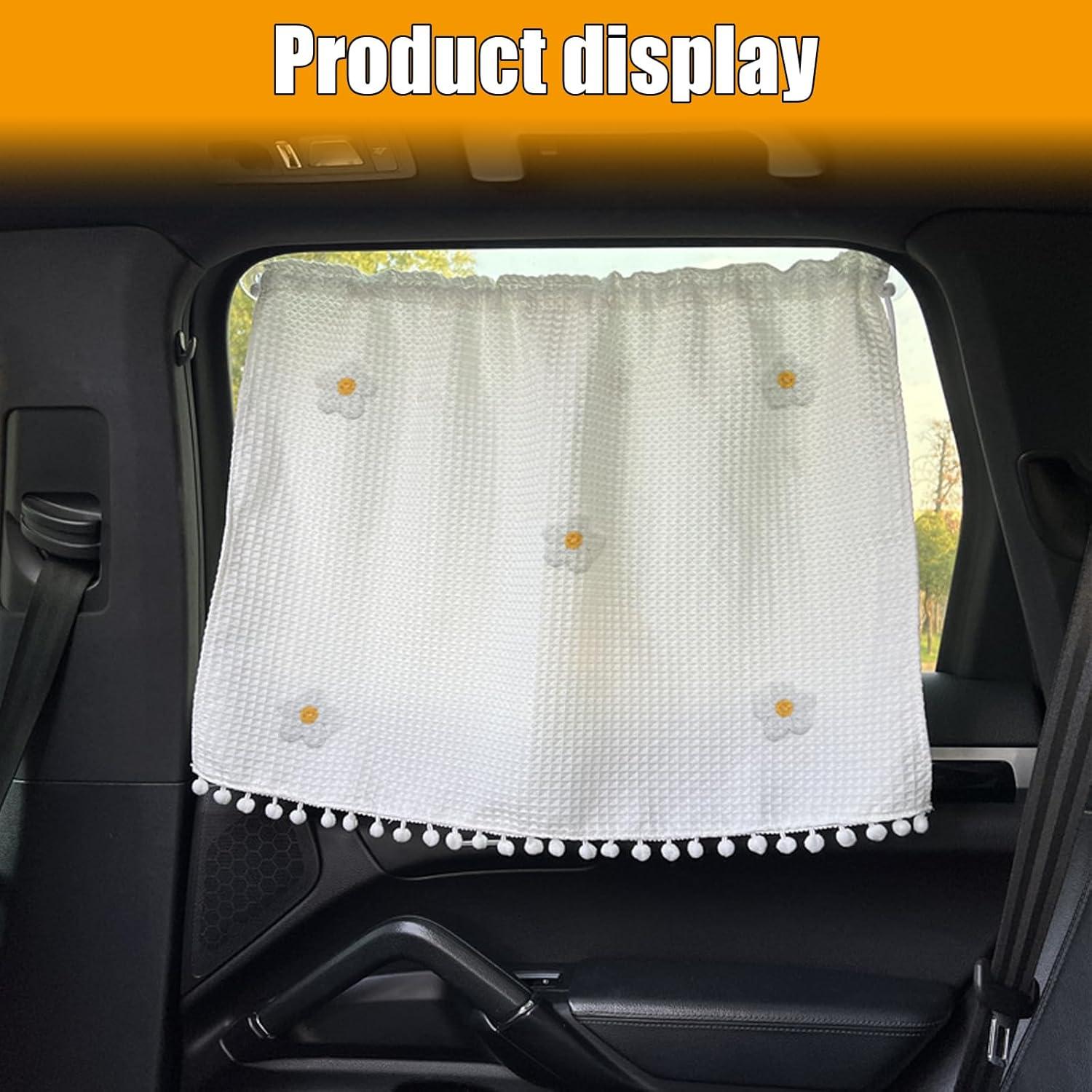 Cortina de Sombra DUSCOKE para Ventana de Auto 69x50cm Flores