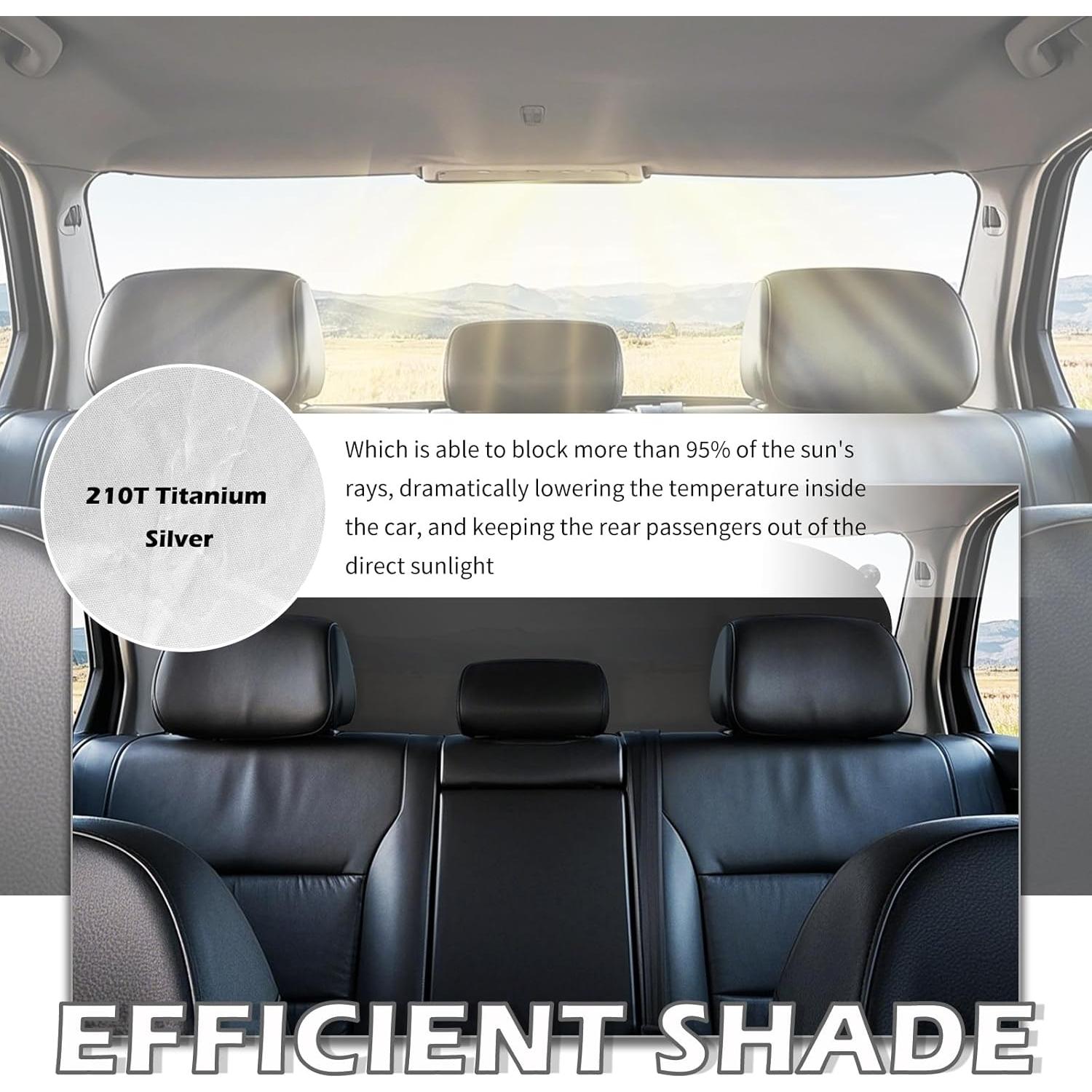 Sombrilla Trasera para Coche Carleef 100x50 cm con Ventosas