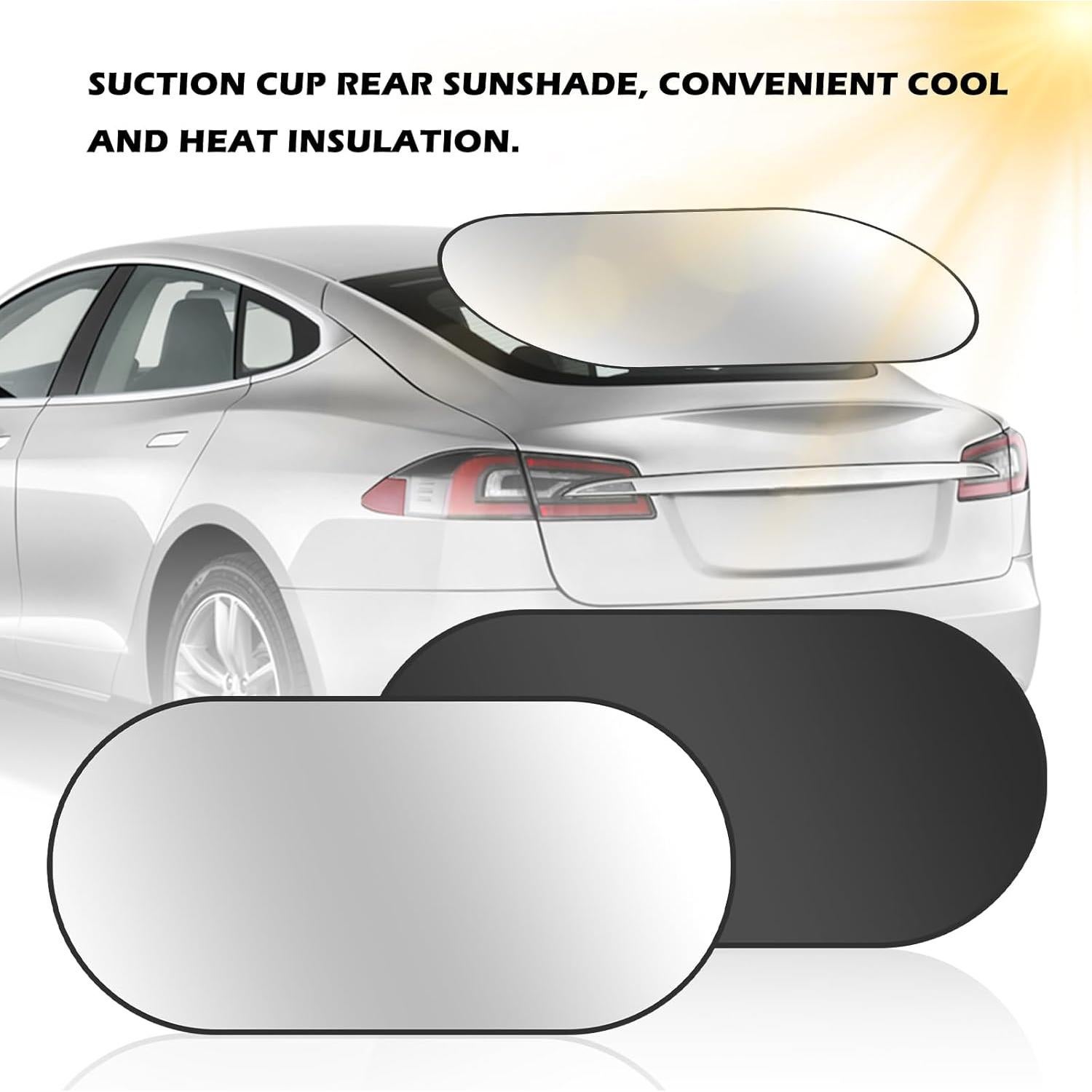 Sombrilla Trasera para Coche Carleef 100x50 cm con Ventosas