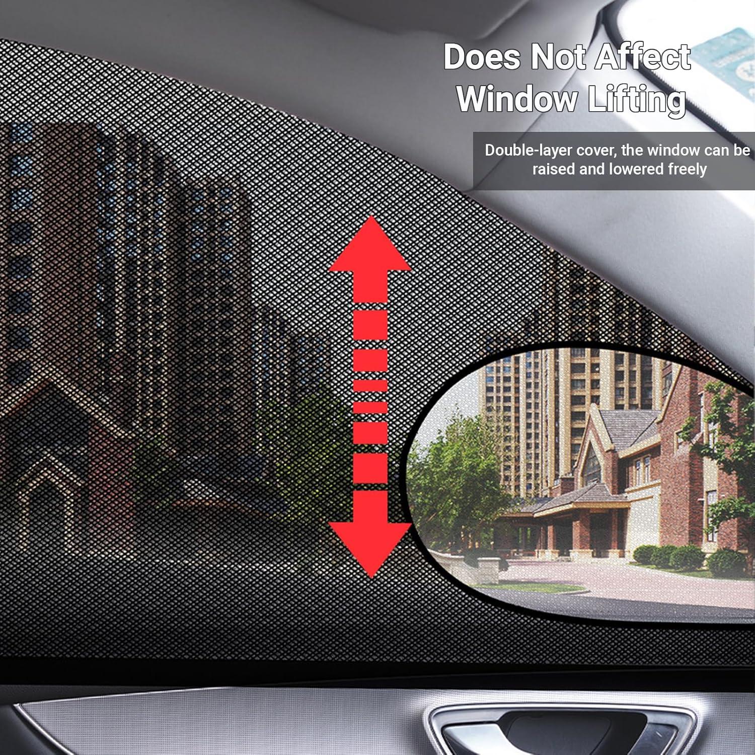 Cubierta de Sombra para Ventana de Auto YYTQP 4 PCS Malla Transpirable