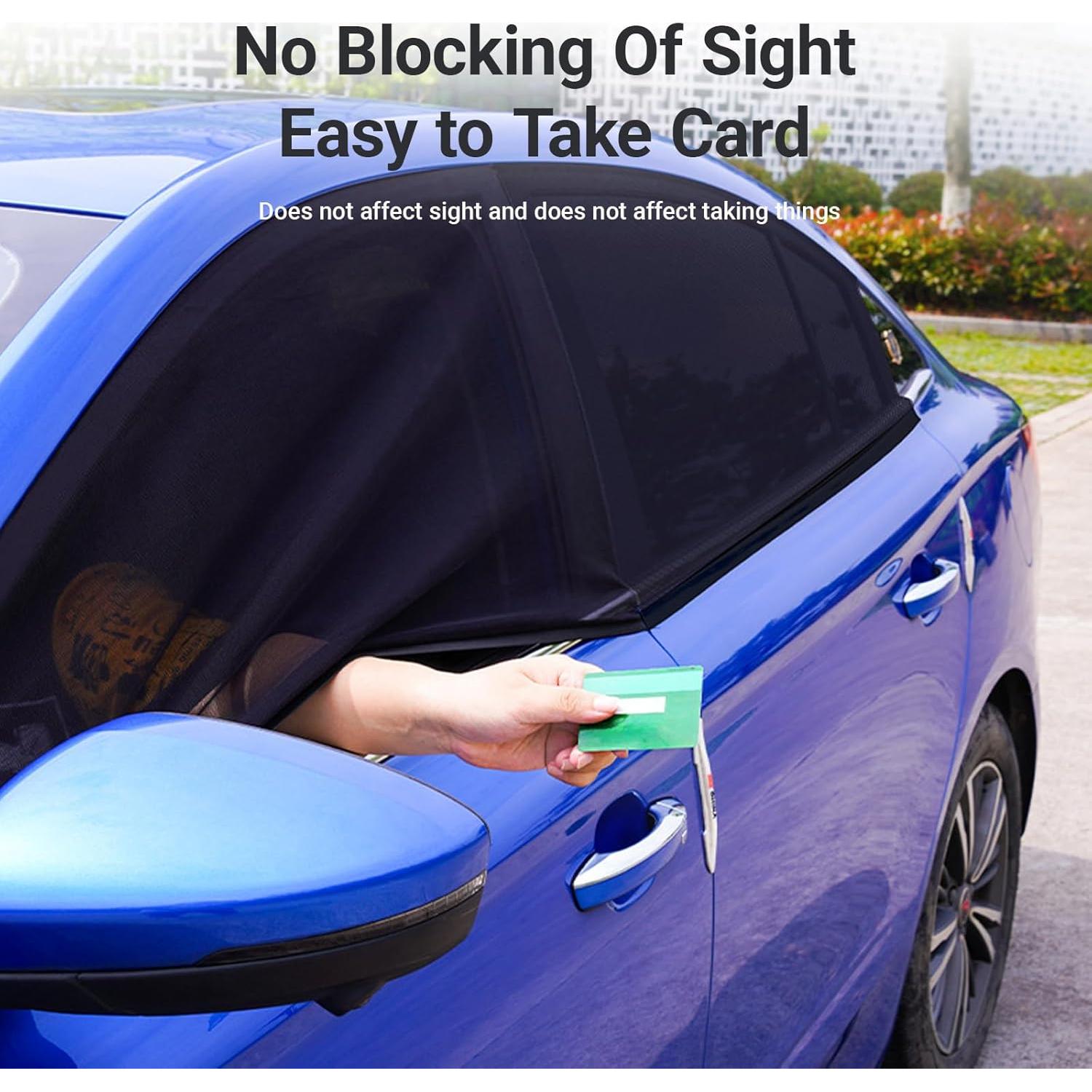 Cubierta de Sombra para Ventana de Auto YYTQP 4 PCS Malla Transpirable