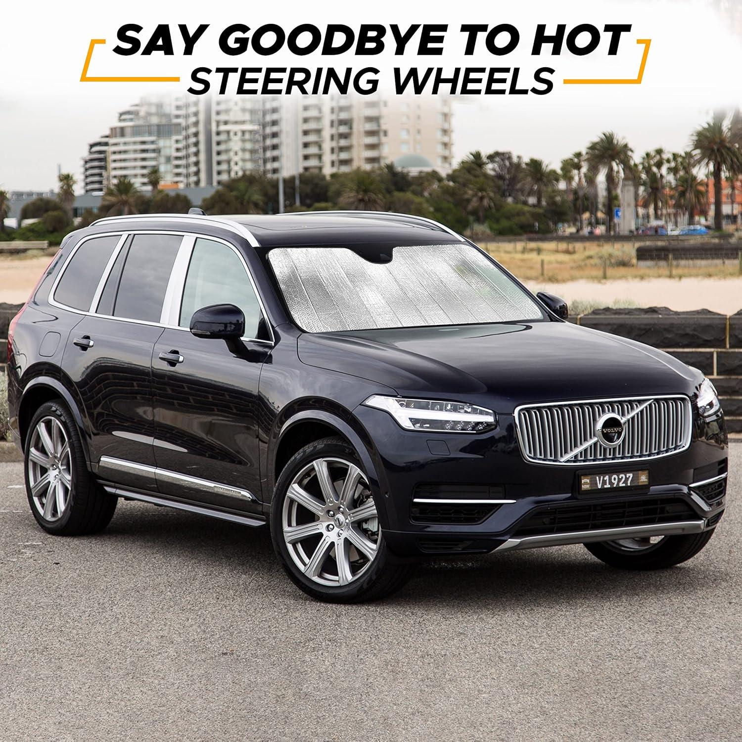 Sombra de Parabrisas Plegable EcoNour Grande Plata UV 98%