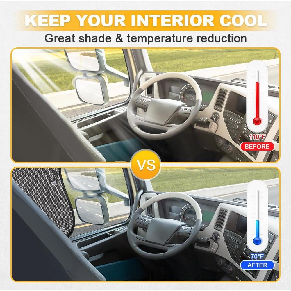 Cortina de Sombra JDMON para Ventanas de Camiones 59.4x49.3cm