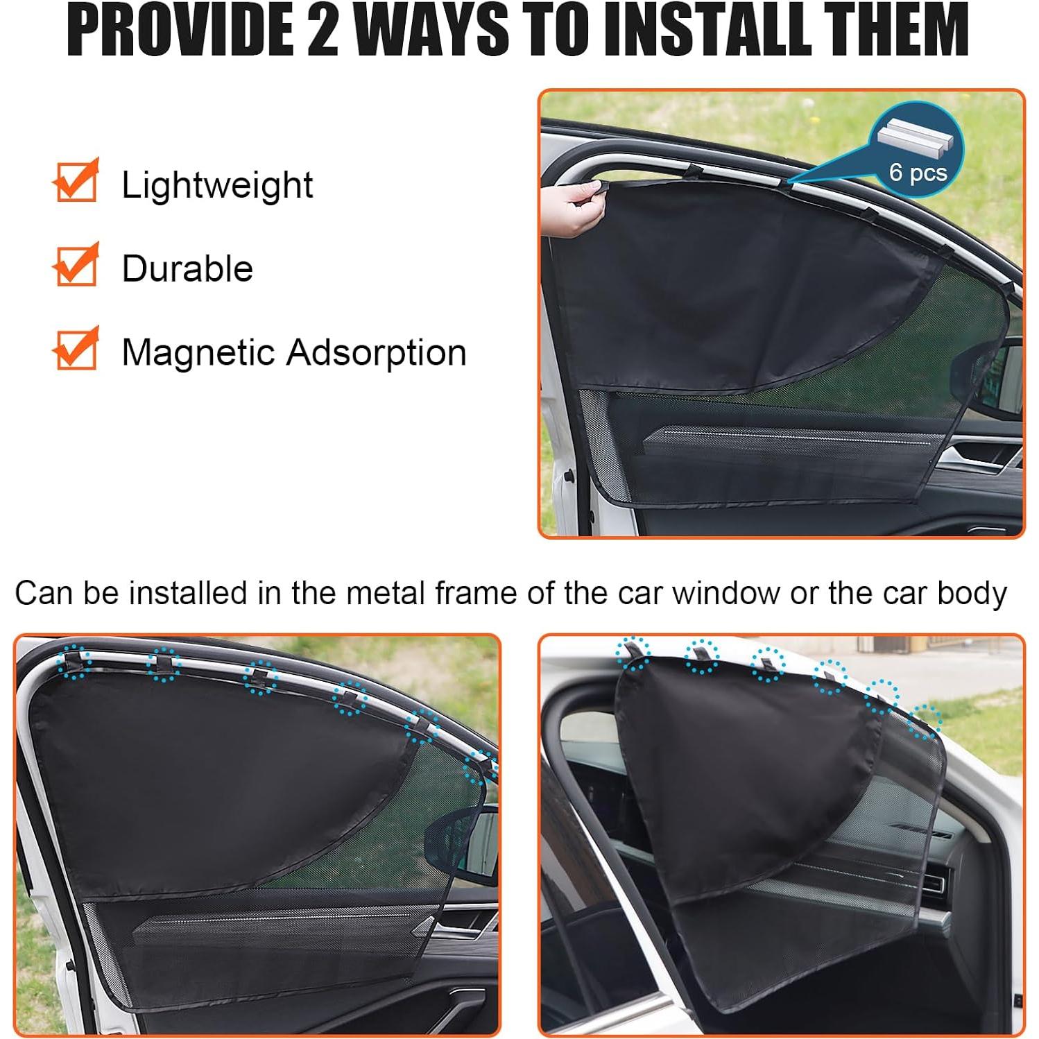 Sombrillas Magnéticas para Ventanas de Auto 2 Pcs 2win2buy