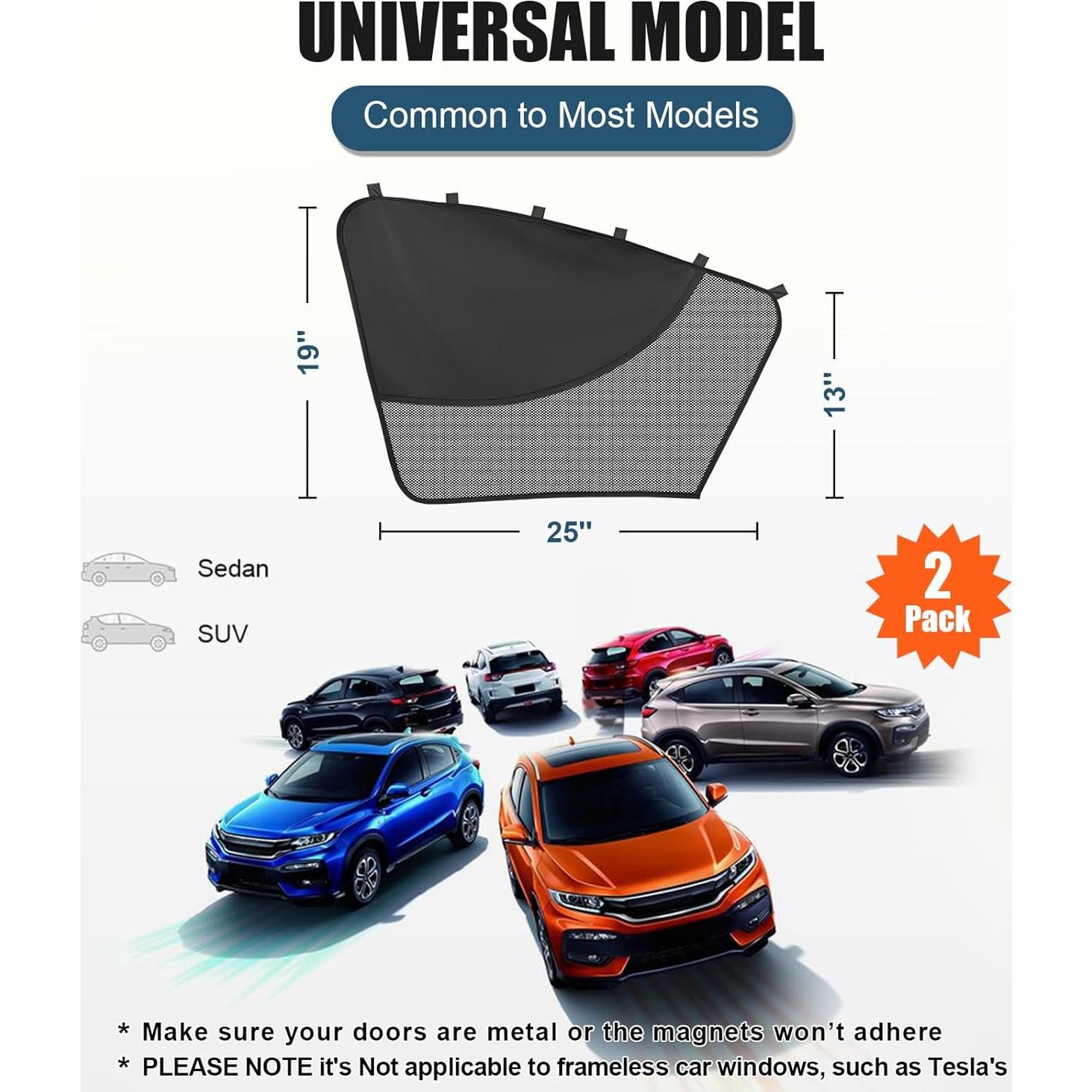 Sombrillas Magnéticas para Ventanas de Auto 2 Pcs 2win2buy