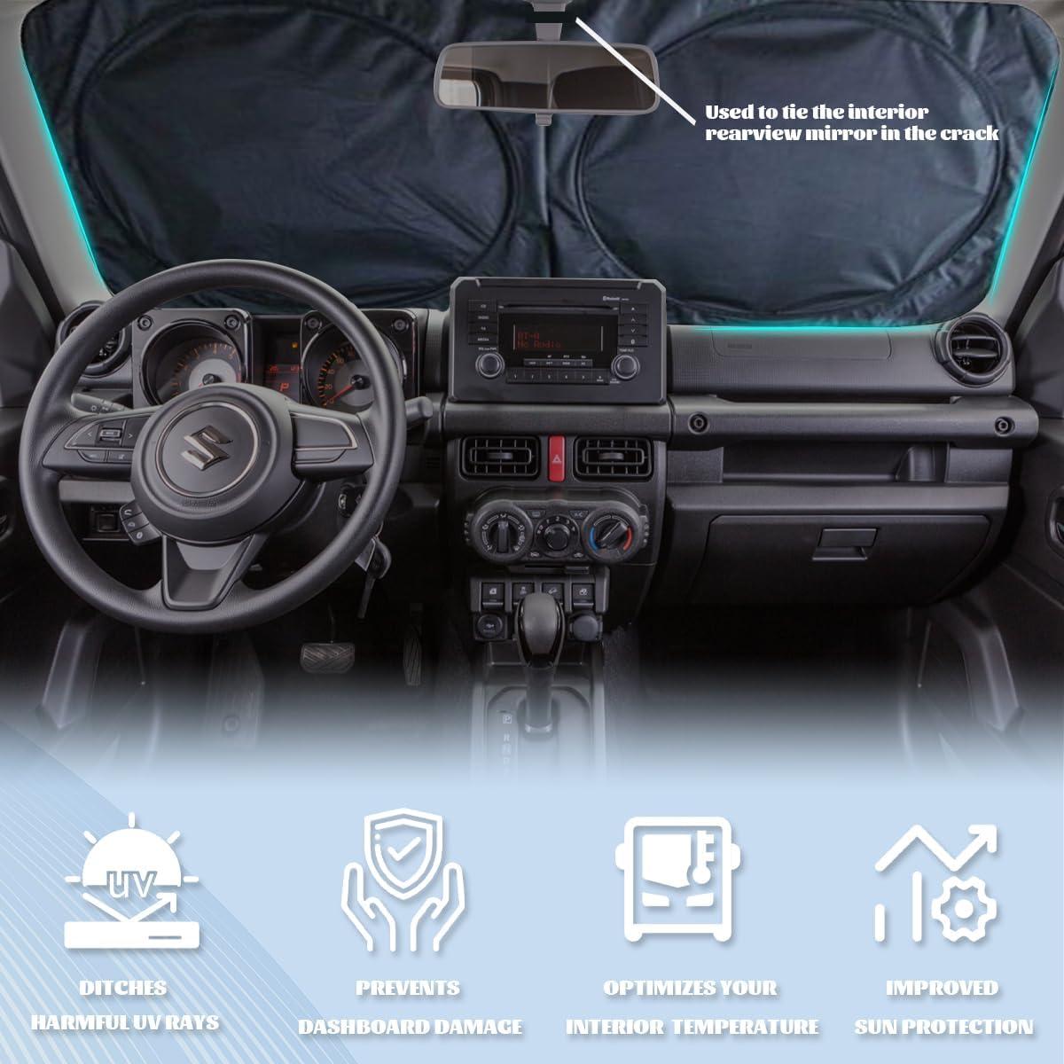 Parasol Solar ZJCYBF Oso Marrón Conduciendo 149.86x80.01 cm