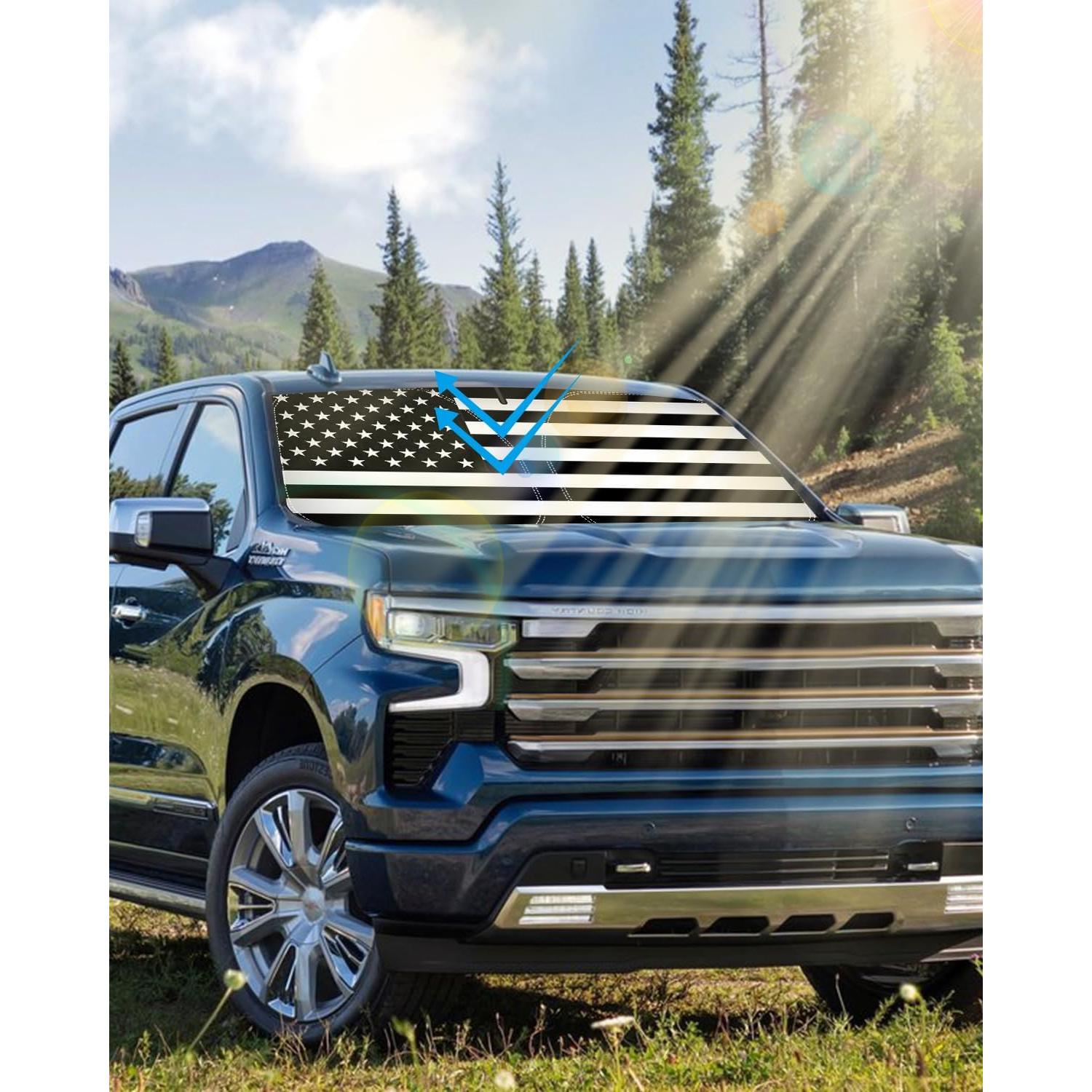 Sombra de Sol Bestview para Chevy Silverado 2014-2018 - Bandera EE. UU.