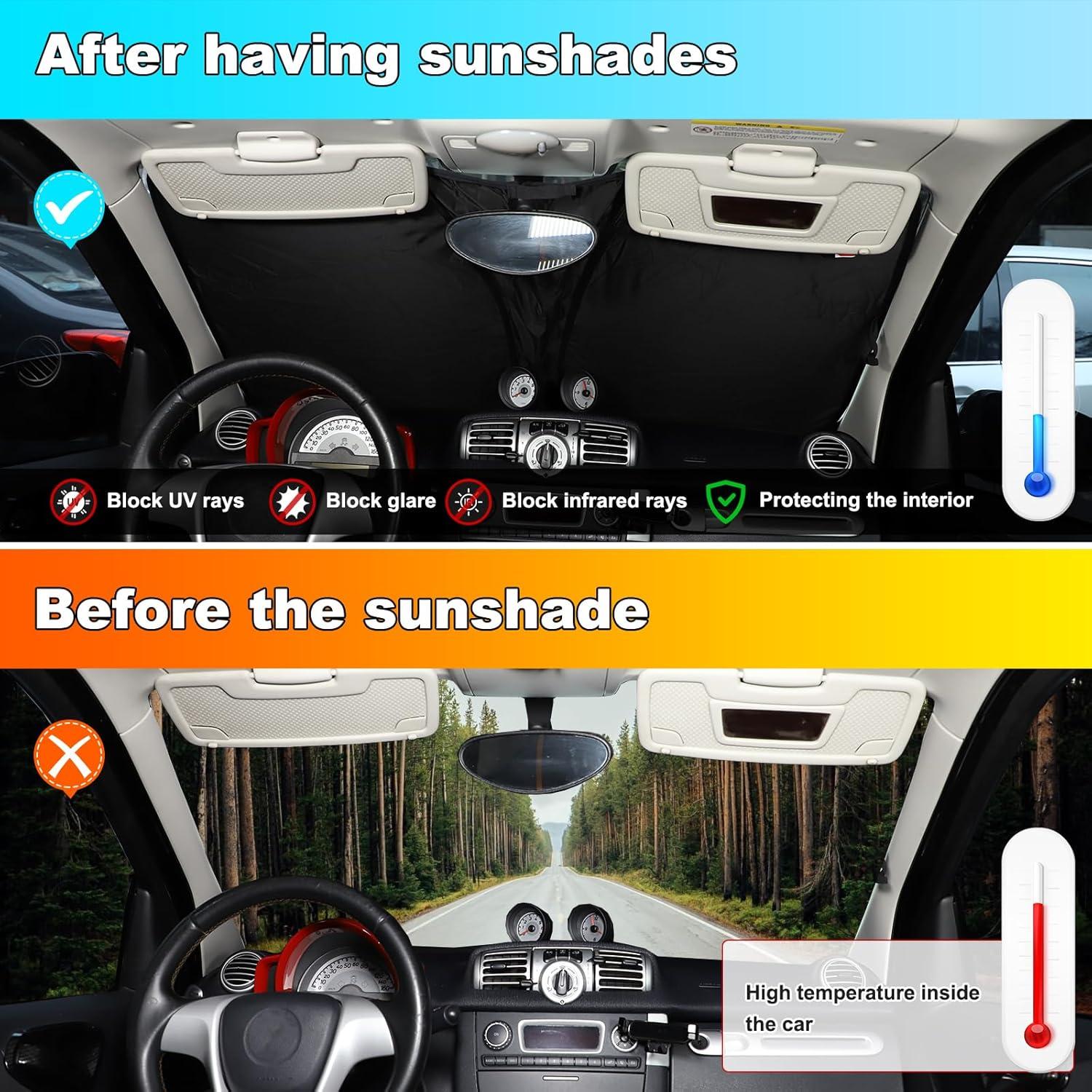 Protector Solar Parabrisas Frontal Tumukiw para Mercedes Benz Smart 451 2009-2015