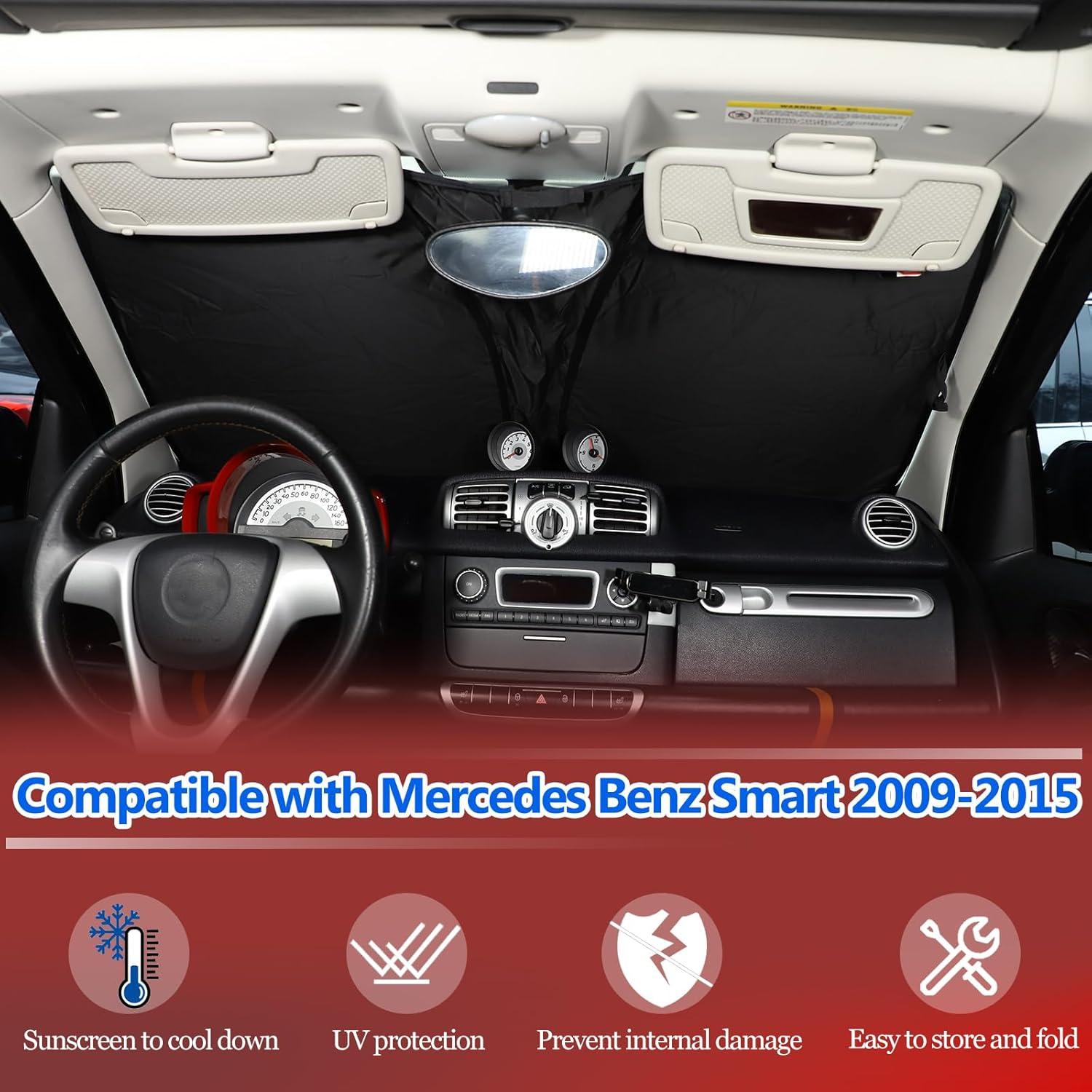 Protector Solar Parabrisas Frontal Tumukiw para Mercedes Benz Smart 451 2009-2015